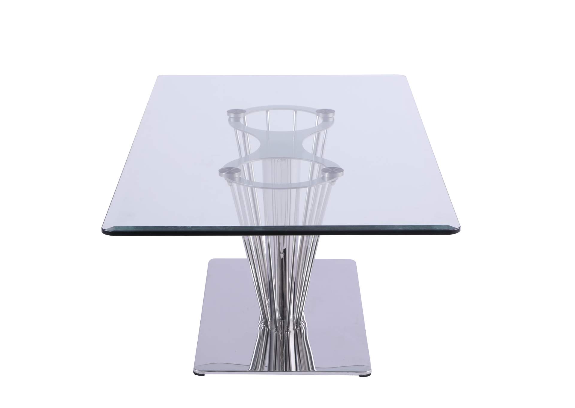 Contemporary Rectangular Glass Lamp Table image 5