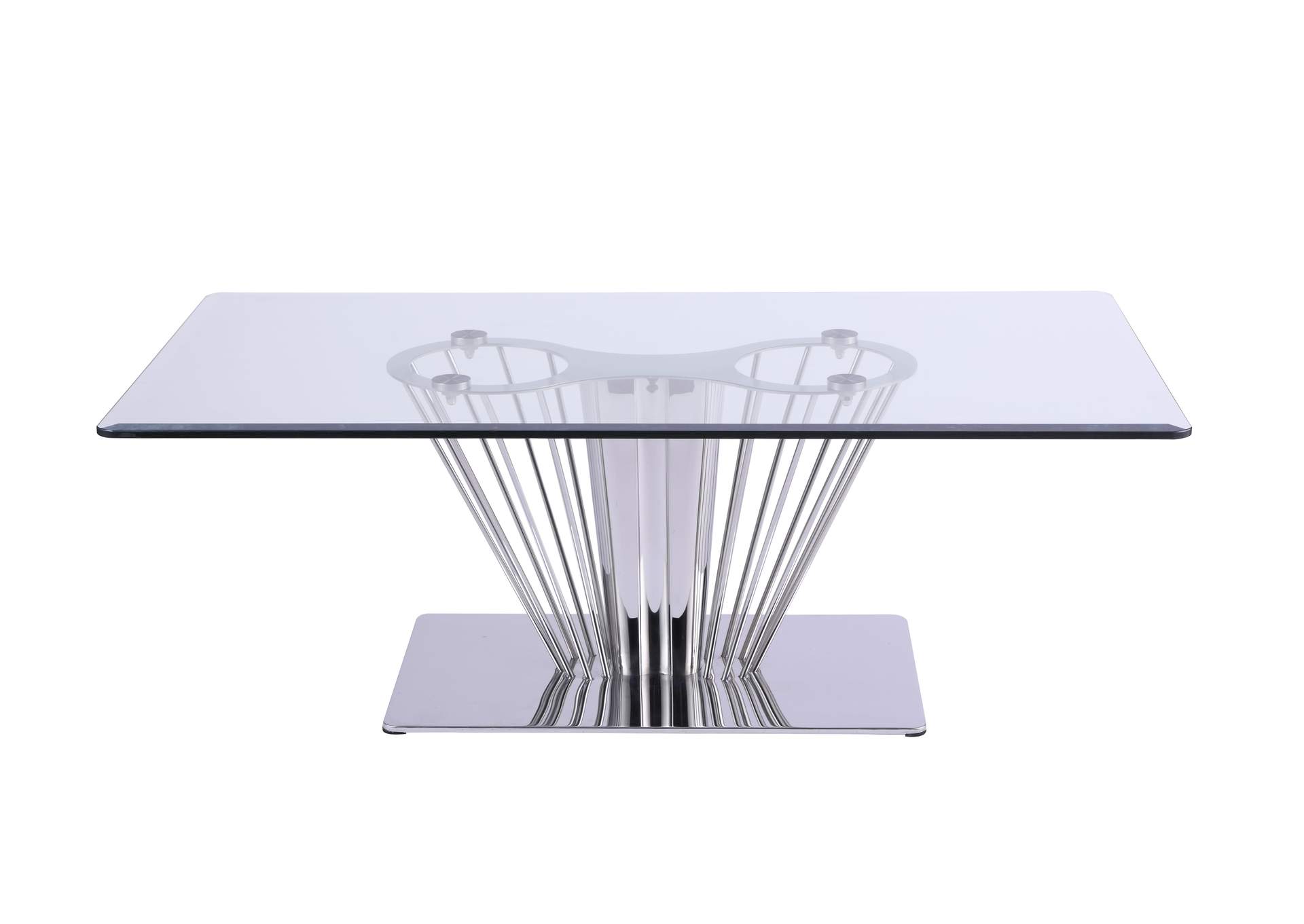 Contemporary Rectangular Glass Lamp Table image 4