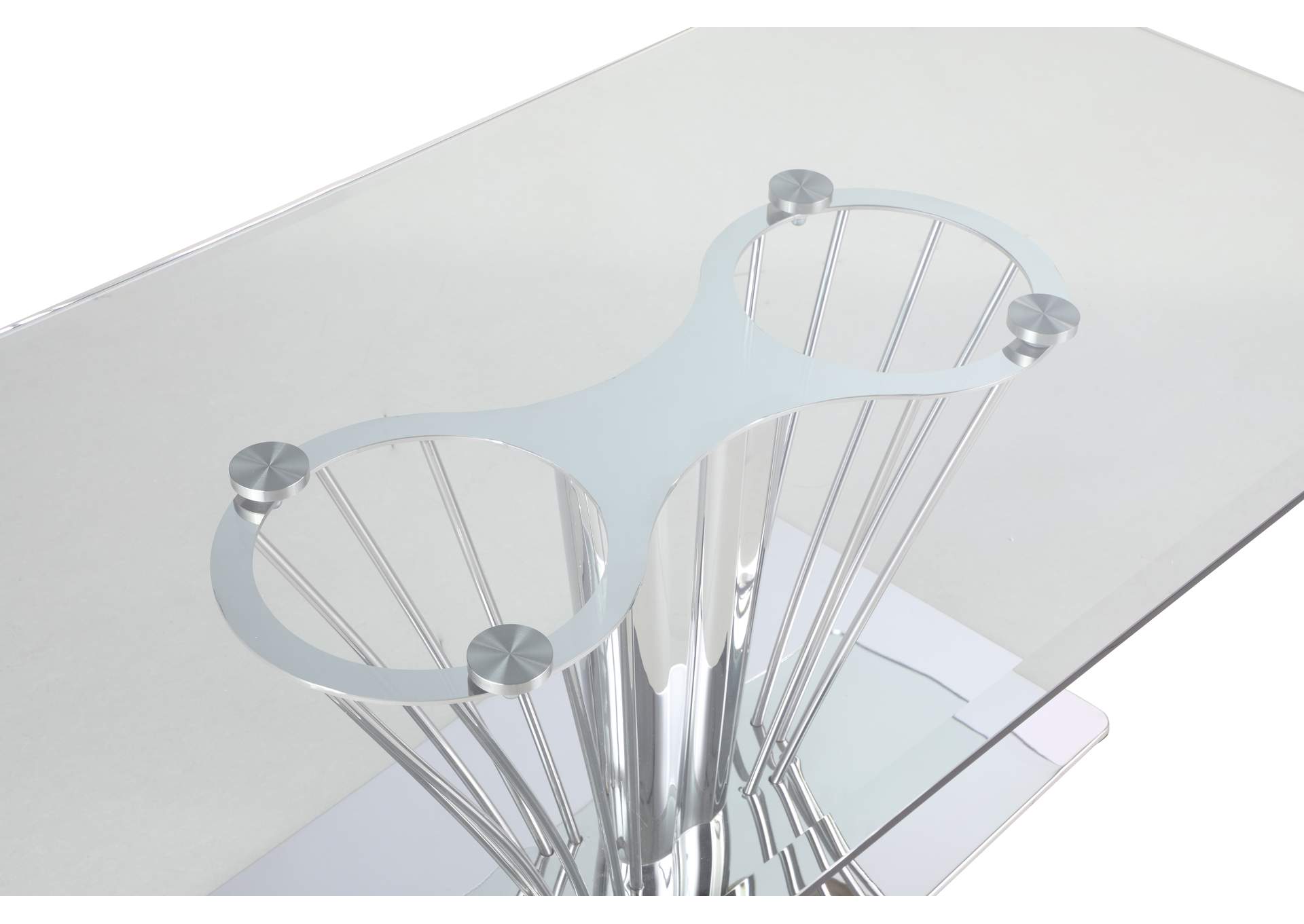 Contemporary Rectangular Glass Lamp Table image 6