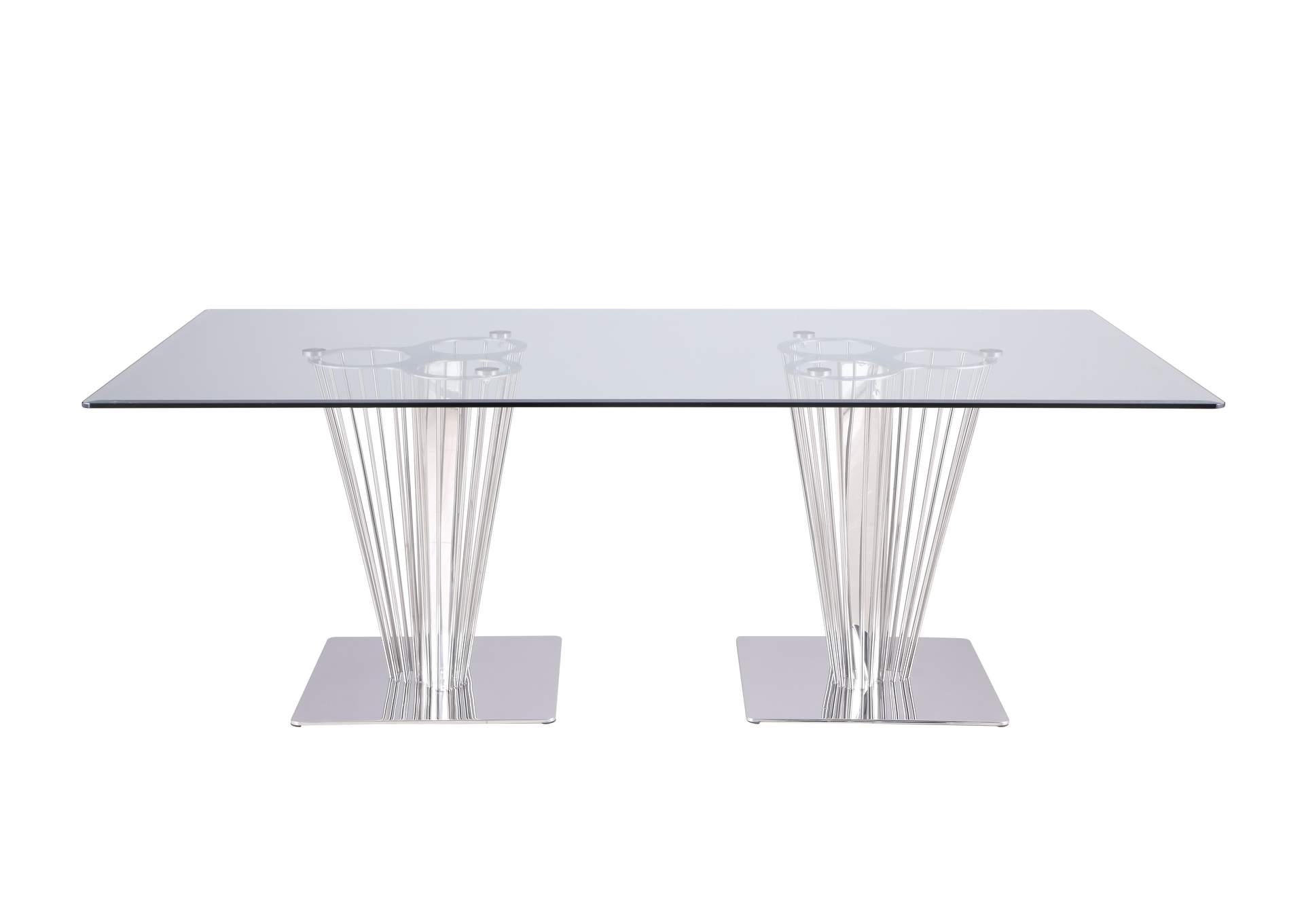 Contemporary Rectangular Glass Dining Table image 4