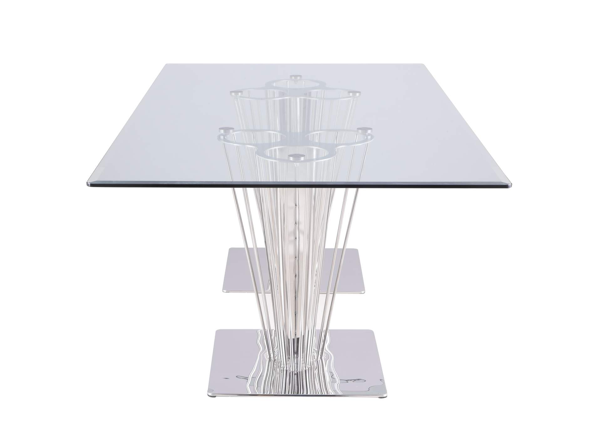 Contemporary Rectangular Glass Dining Table image 5