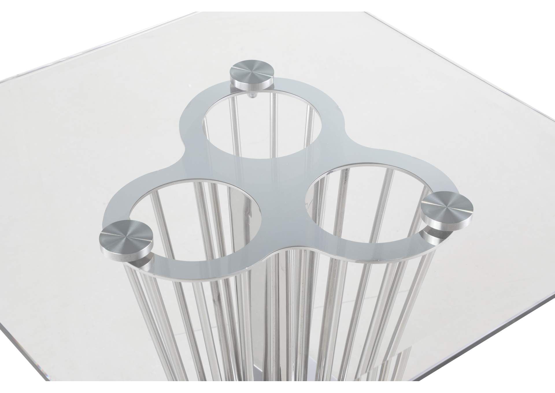 Contemporary Square Glass Lamp Table image 4
