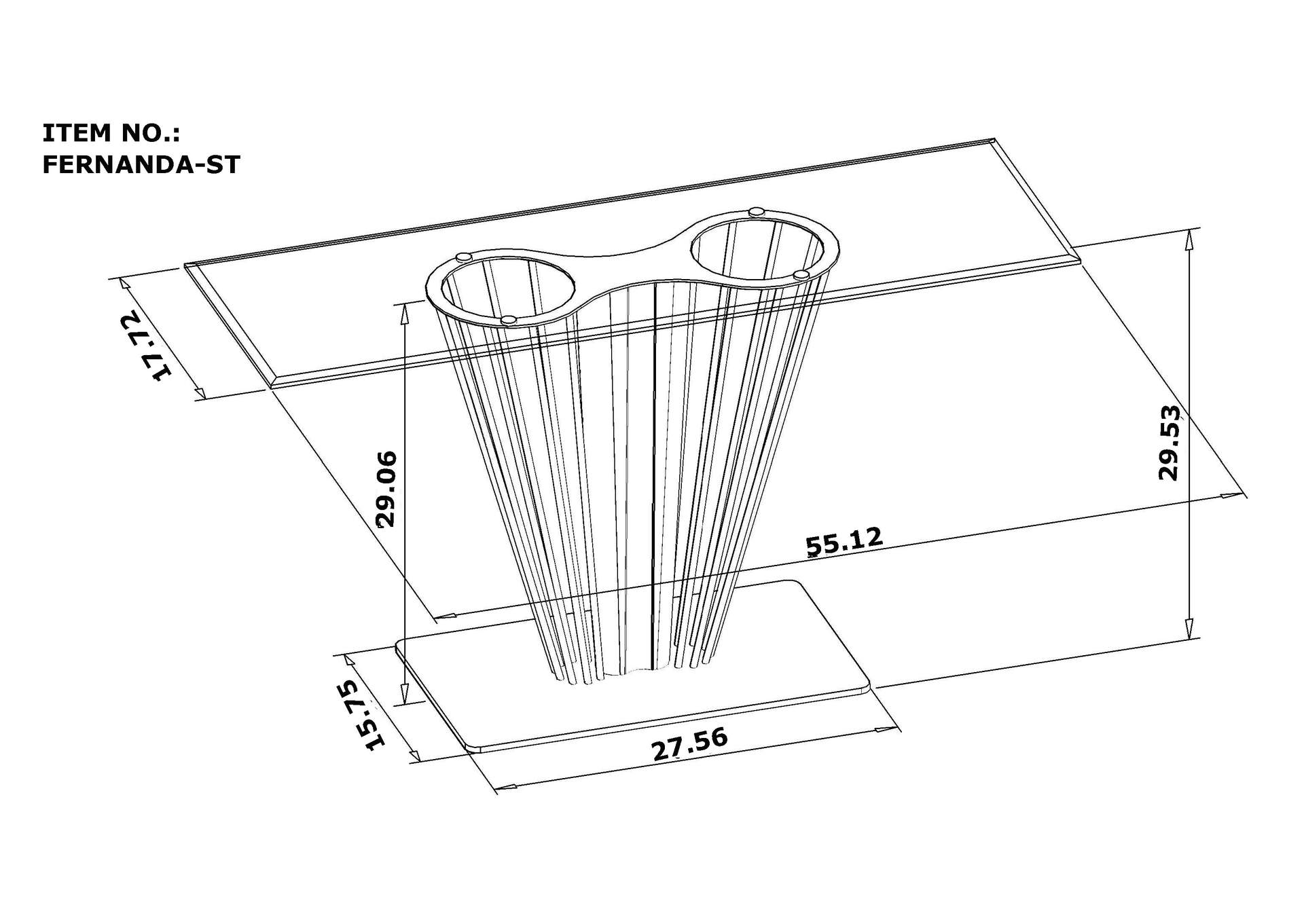 Contemporary Glass Sofa Table image 6