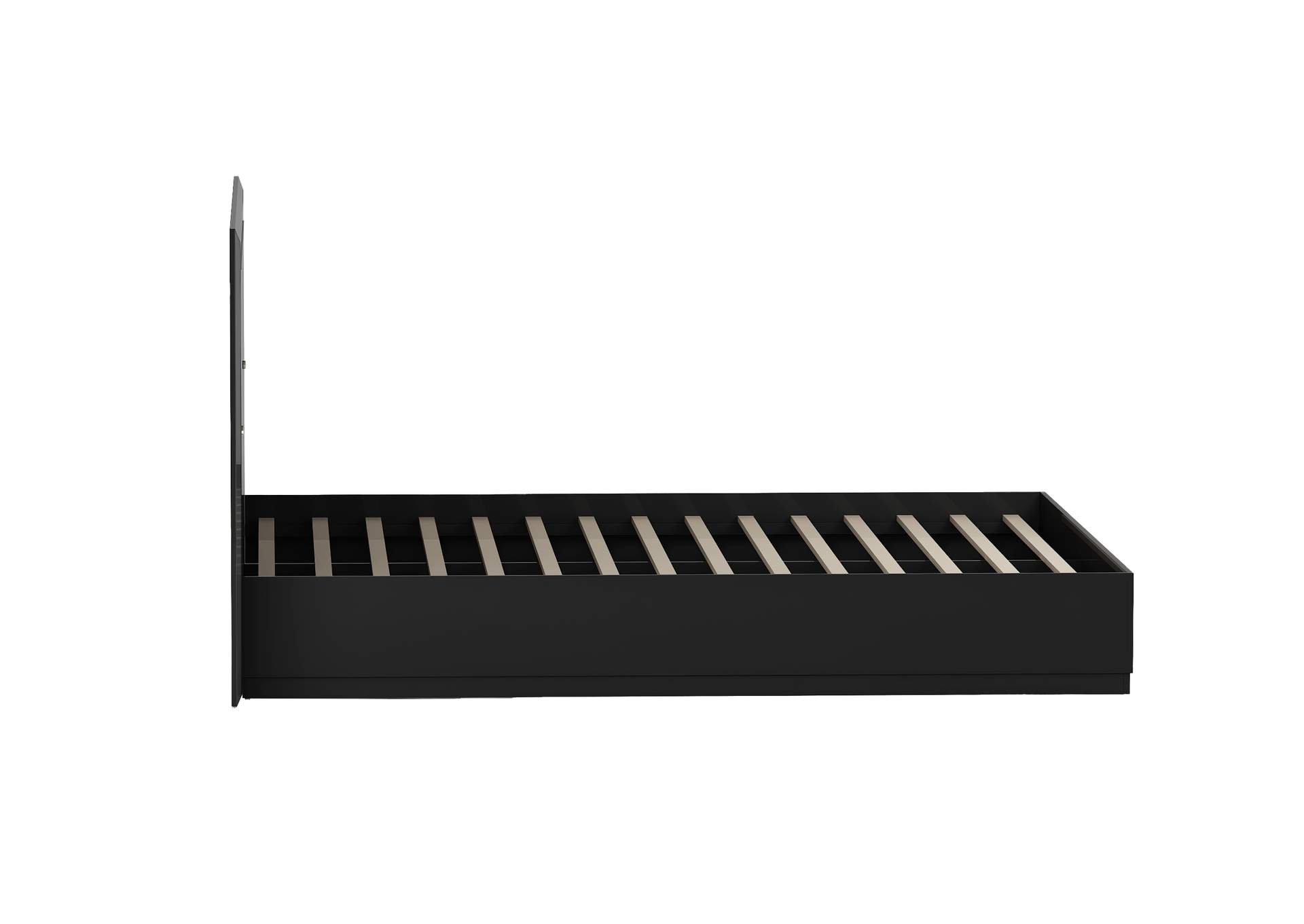 Modern Gloss Black King Bed With Led Lighting image 5