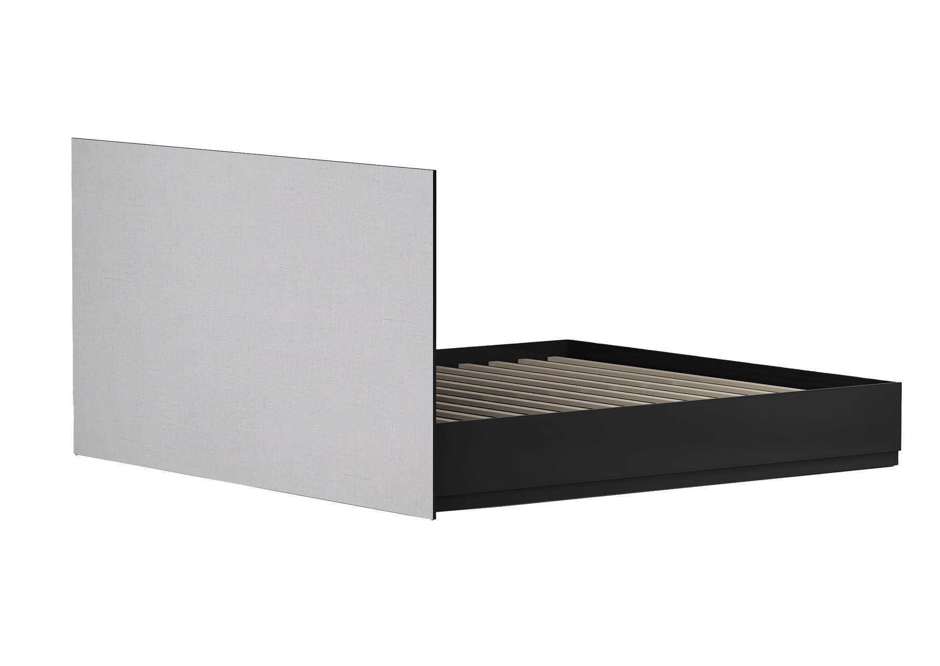 Modern Gloss Black King Bed With Led Lighting image 6