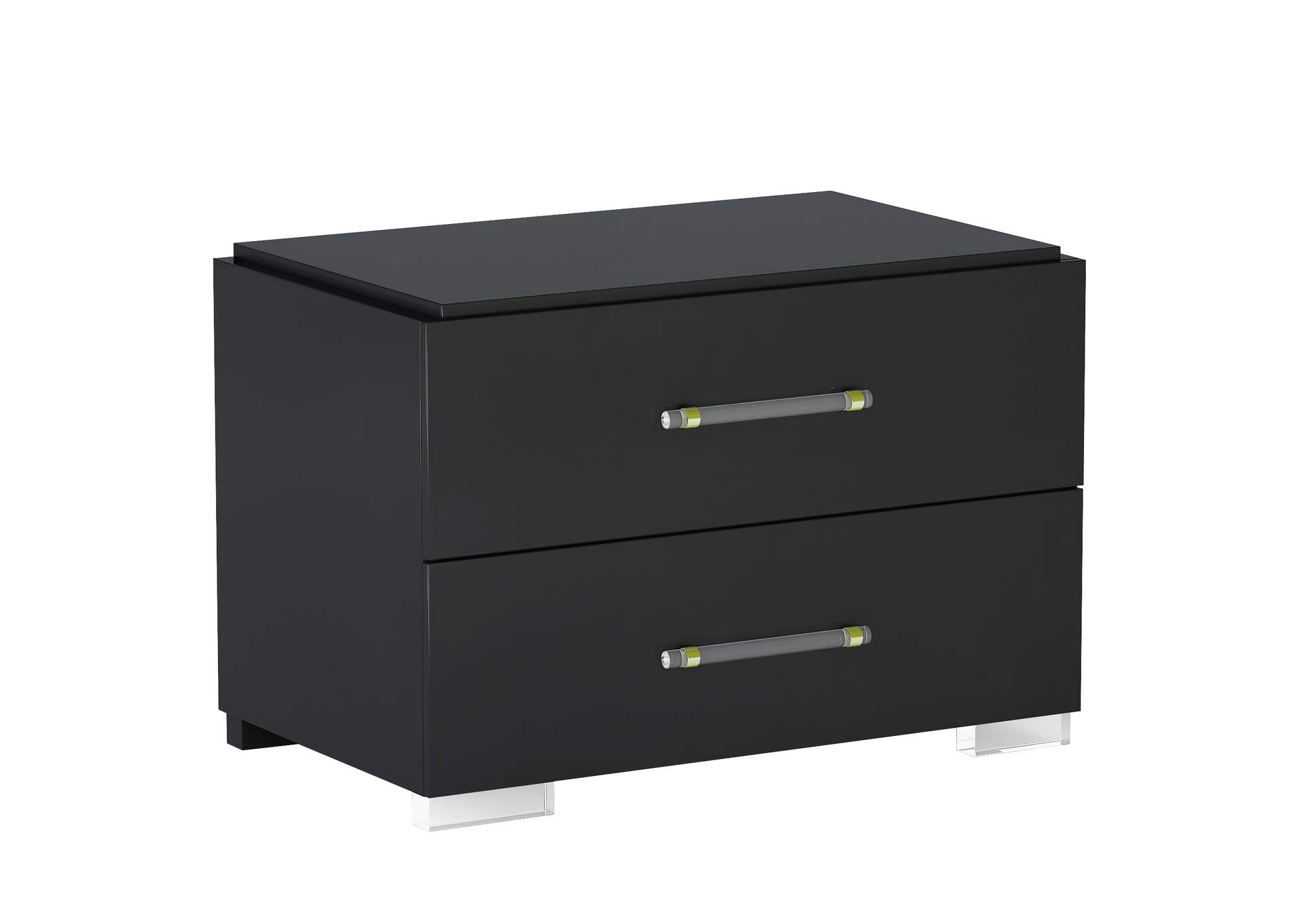Modern 4-Piece Gloss Black King Bedroom Set image 7