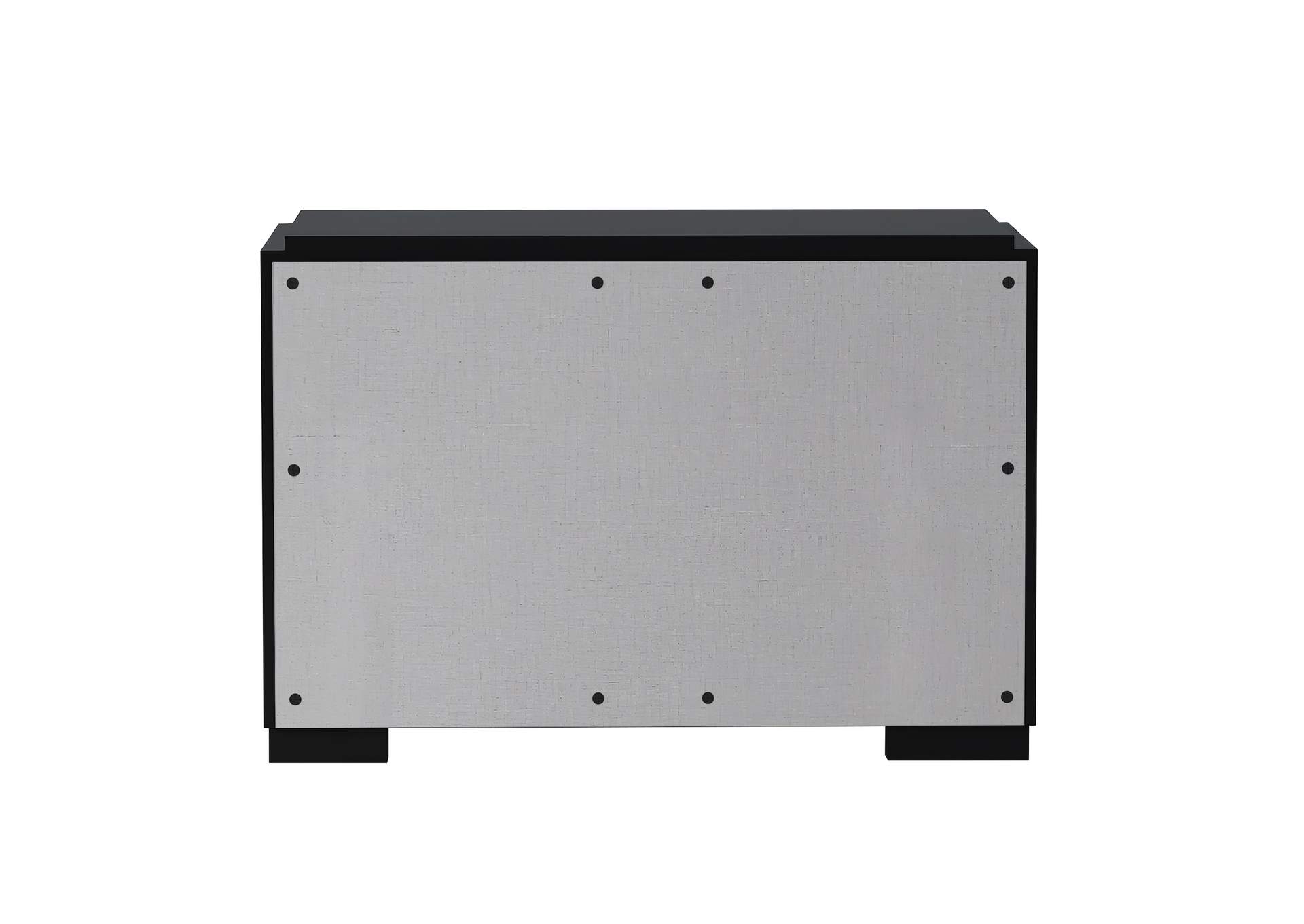 Modern 2-Drawer Gloss Black Night Stand image 5
