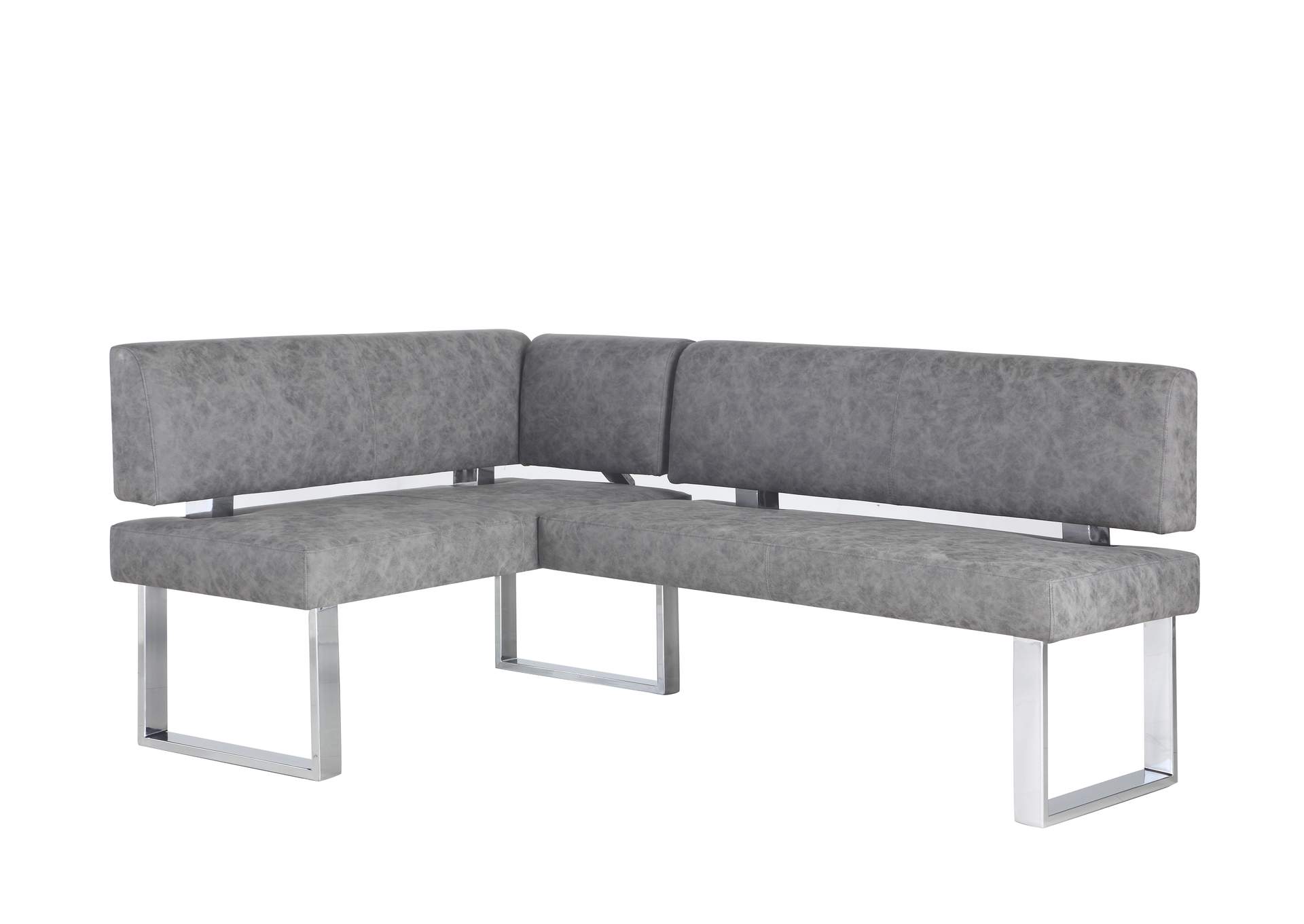 Modern Dining Set With Glass Top Table & Upholstered Nook image 4