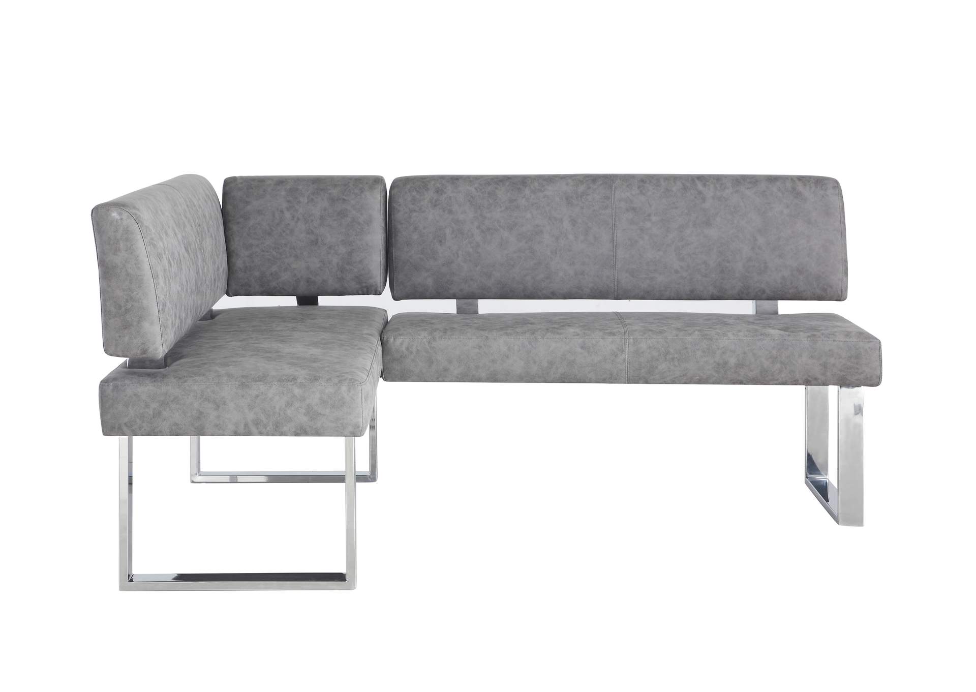 Modern Dining Set With Glass Top Table & Upholstered Nook image 5