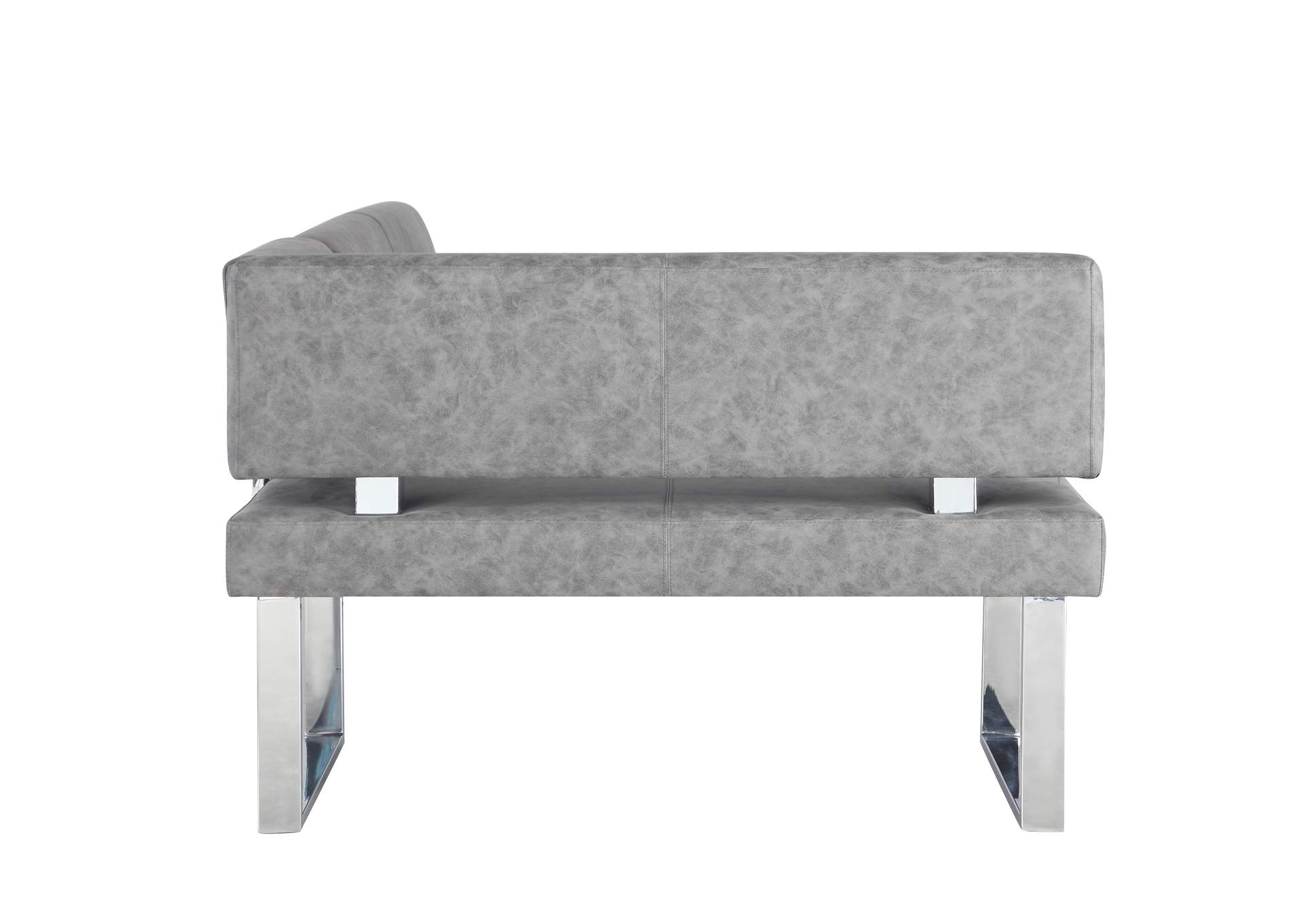 Modern Dining Set With Glass Top Table & Upholstered Nook image 6