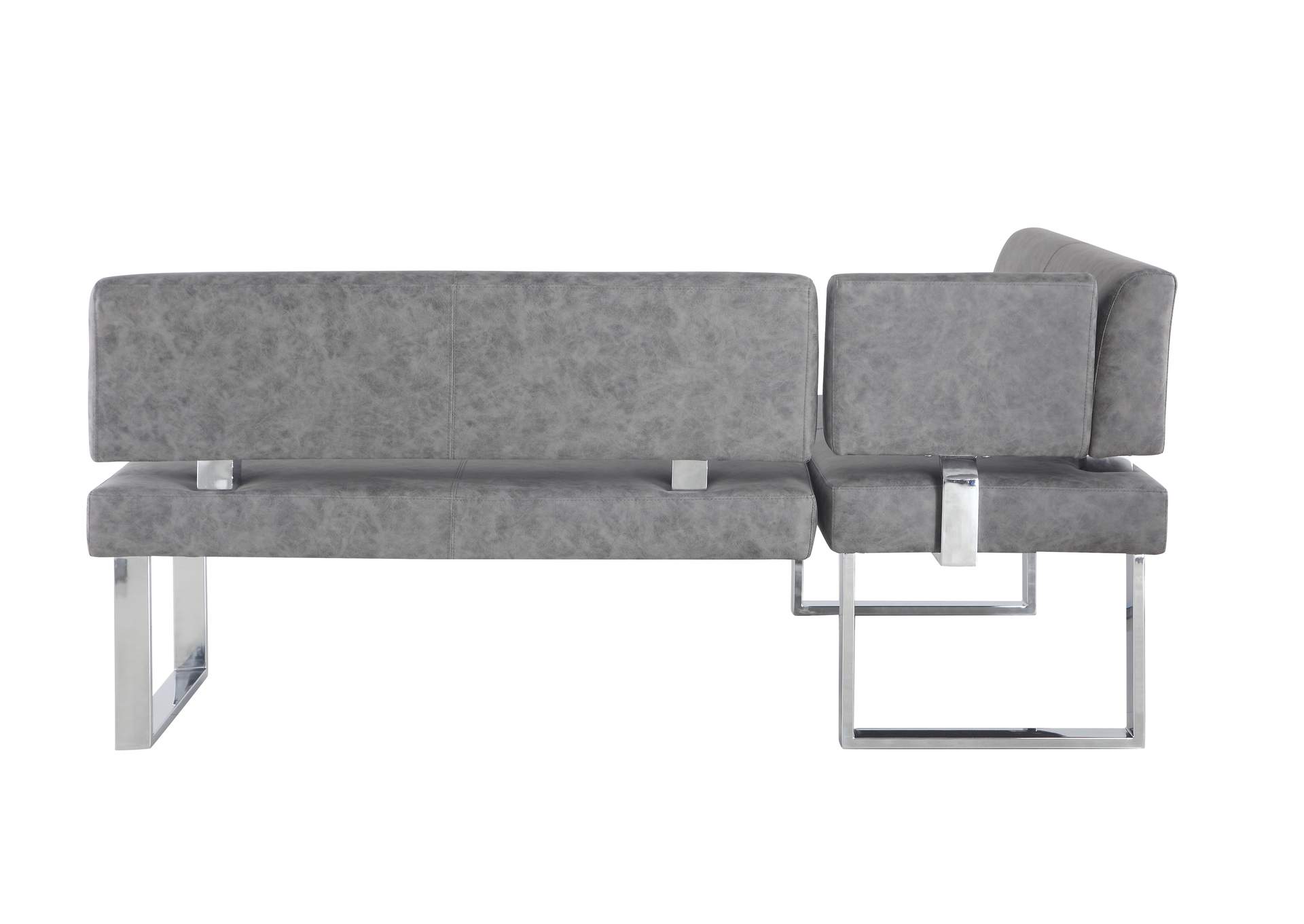 Modern Dining Set With Glass Top Table & Upholstered Nook image 8