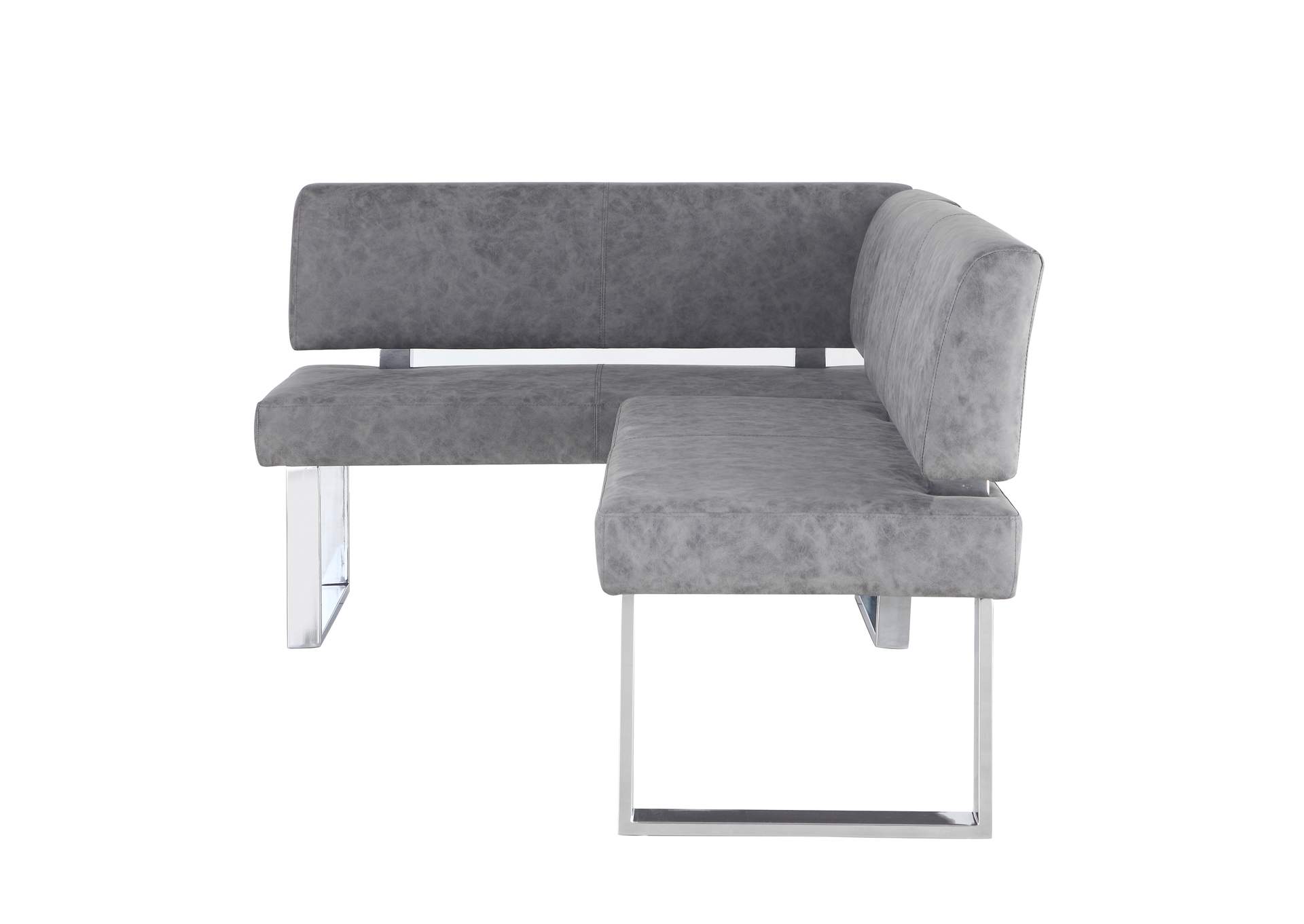 Modern Gray Reversible Upholstered Nook image 8