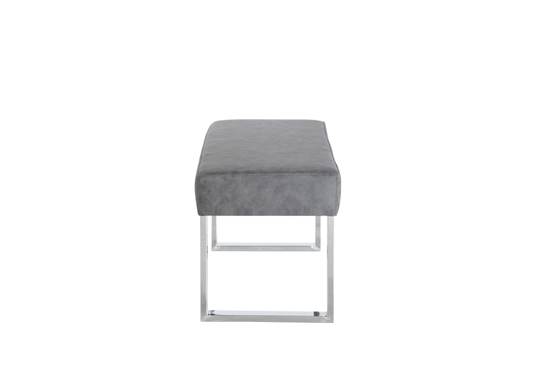 Modern Gray Upholstered Bench image 5