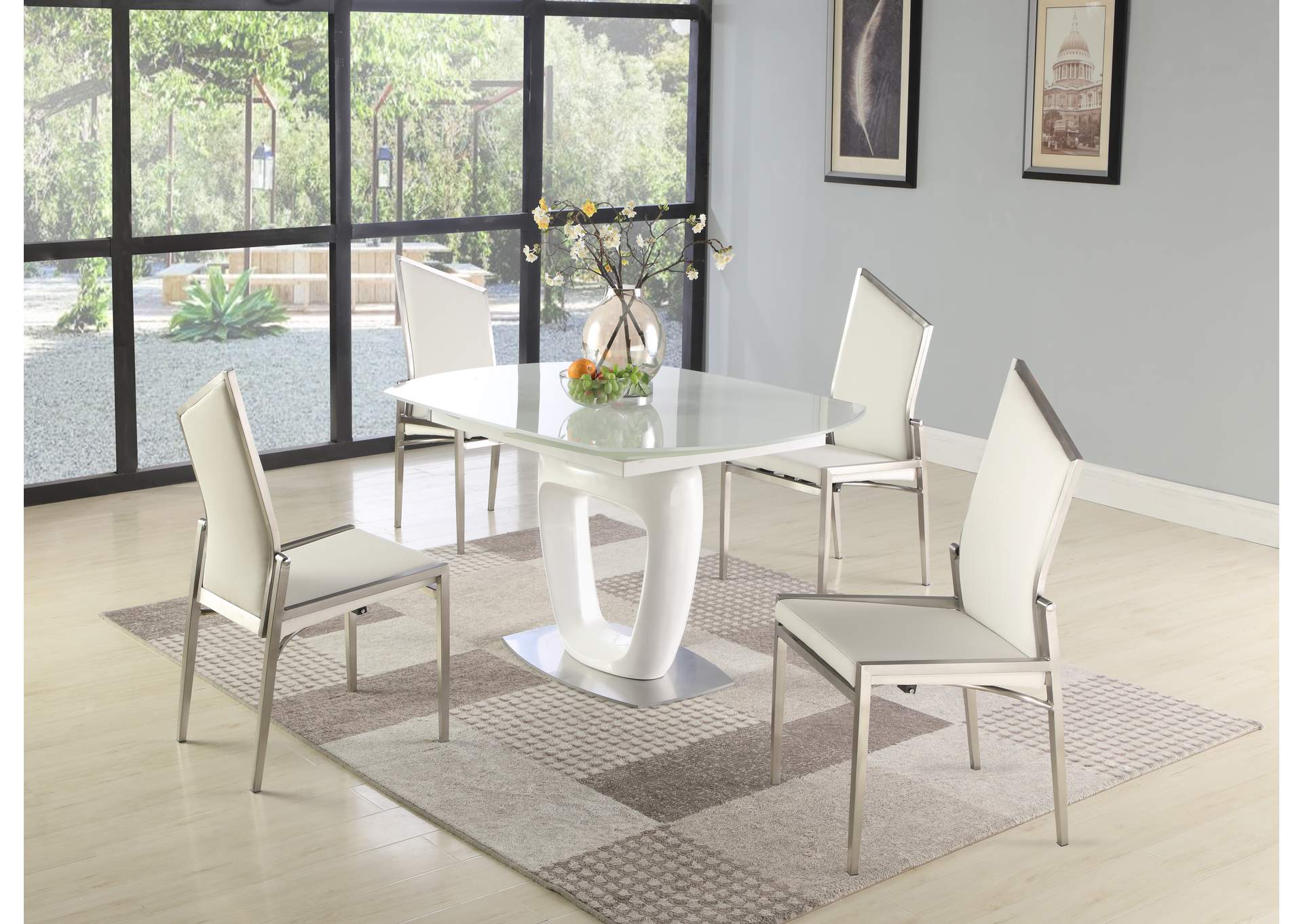 Contemporary Extendable Starphire Glass Dining Table image 9
