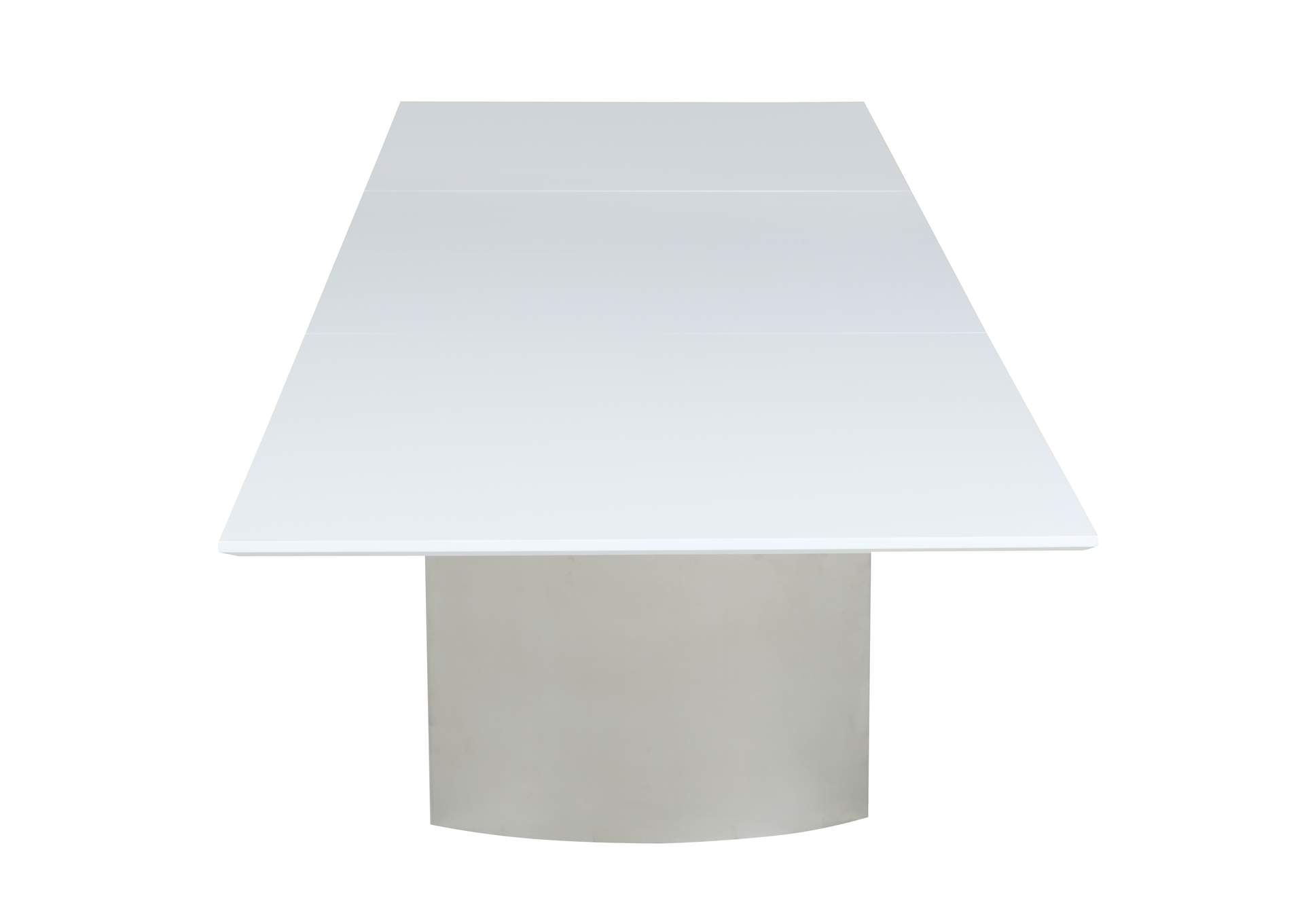 Contemporary White Gloss & Steel Dining Table image 9