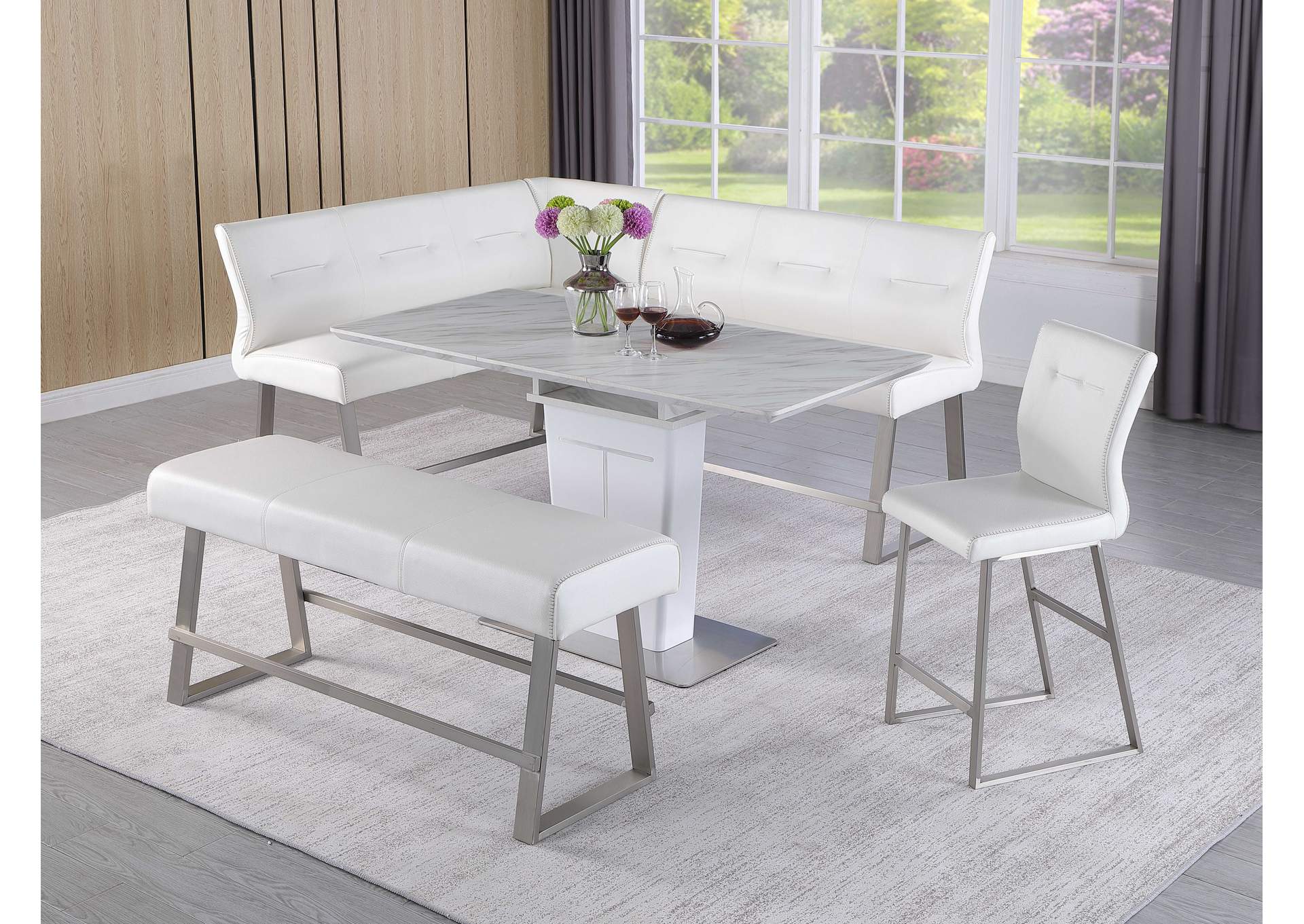 Contemporary Extendable Melamine Counter Table image 10