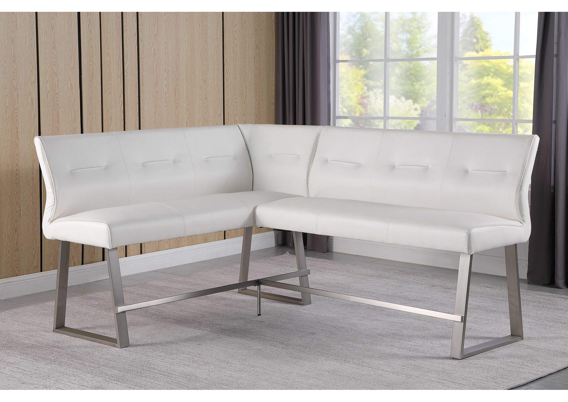 Contemporary Counter Height Reversible Nook With Highlight Stitching image 1