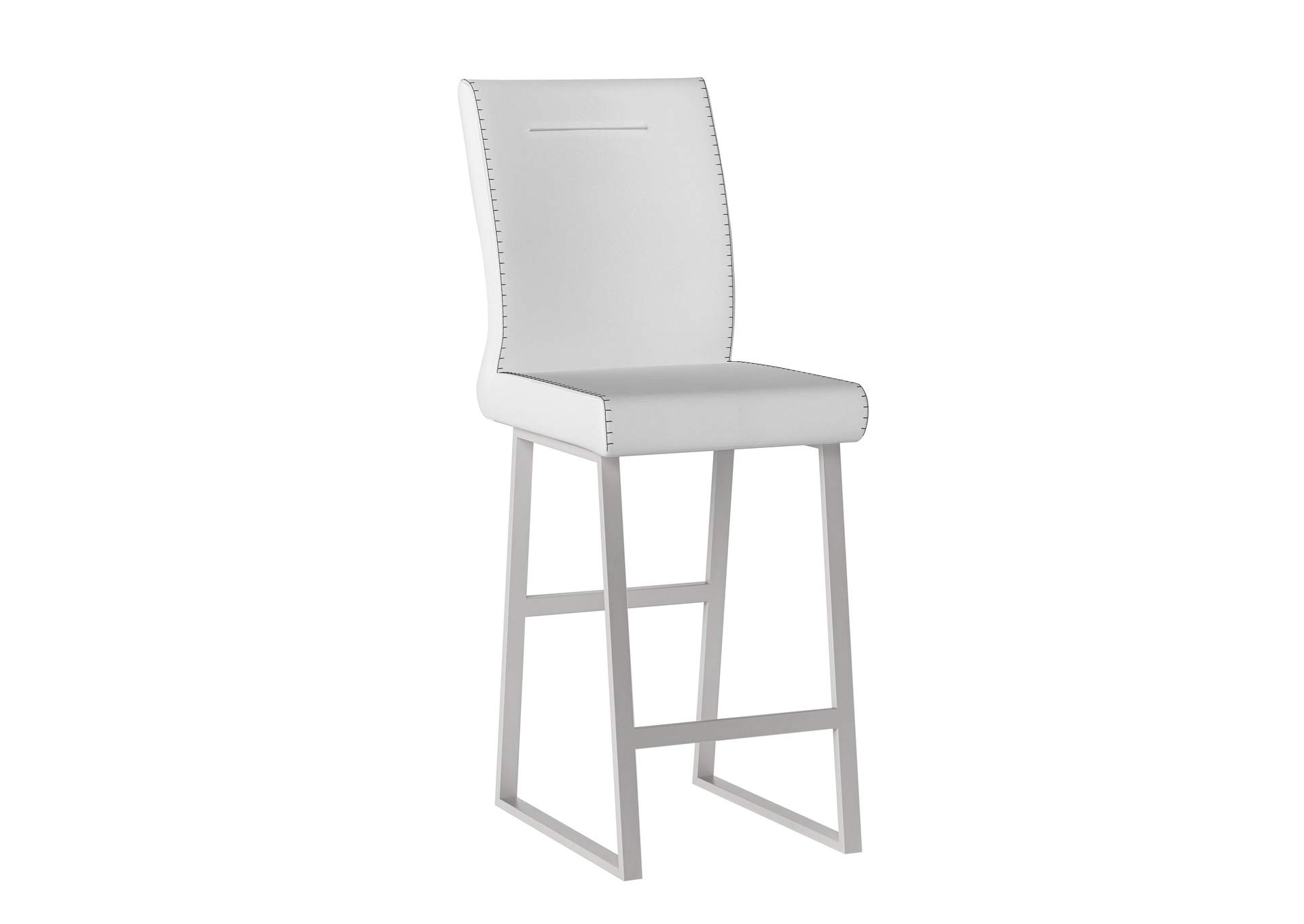 Contemporary Counter Height Stool With Highlight Stitching image 3