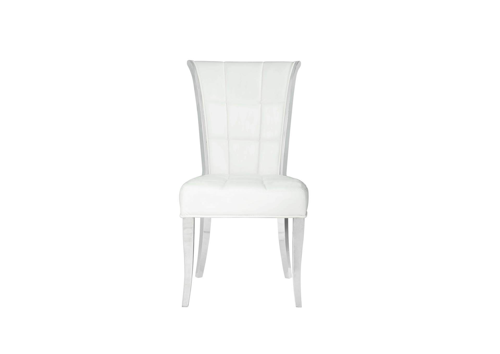 Modern Dining Set With Extendable White Table & White Chairs image 12