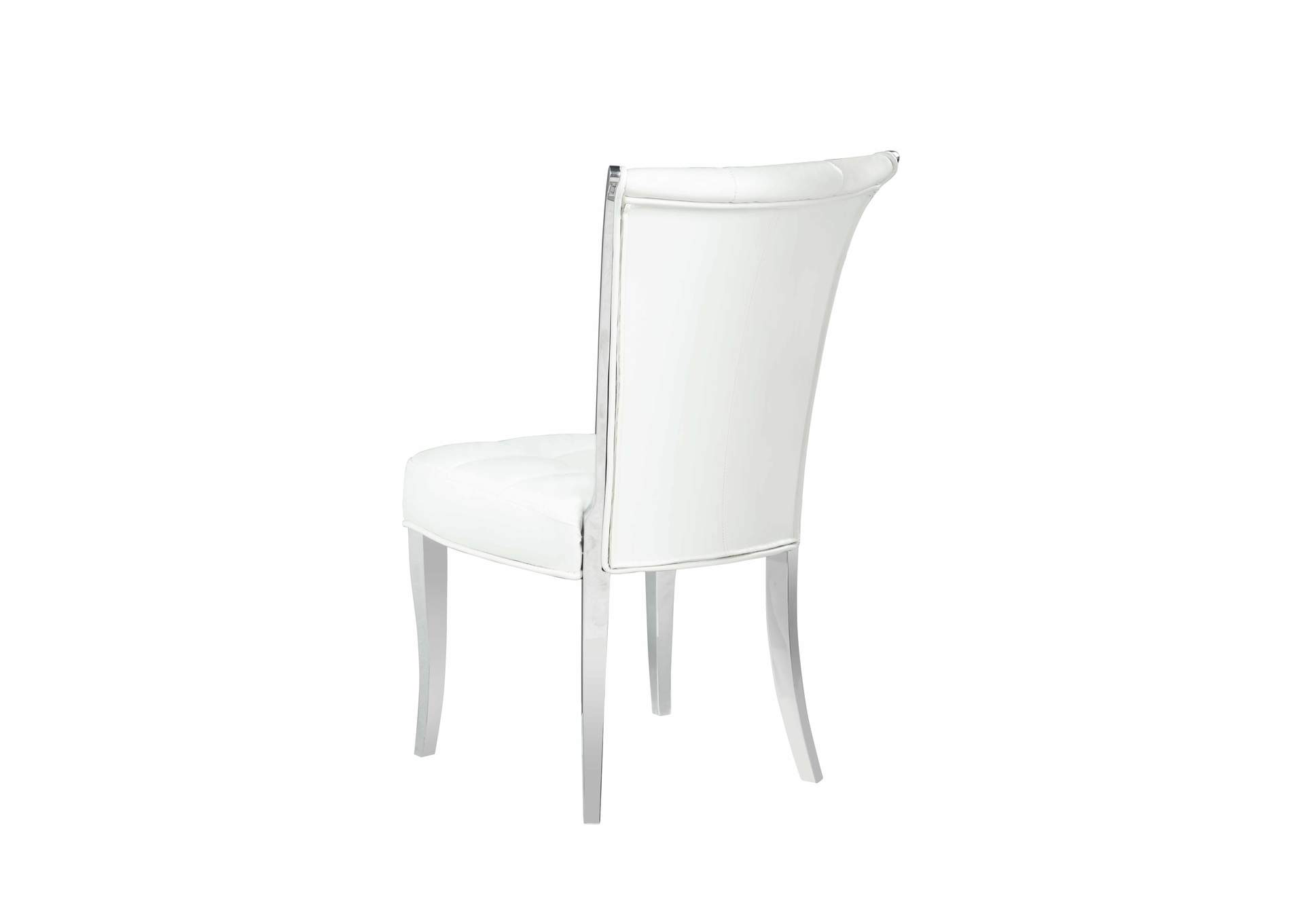 Modern Dining Set With Extendable White Table & White Chairs image 11