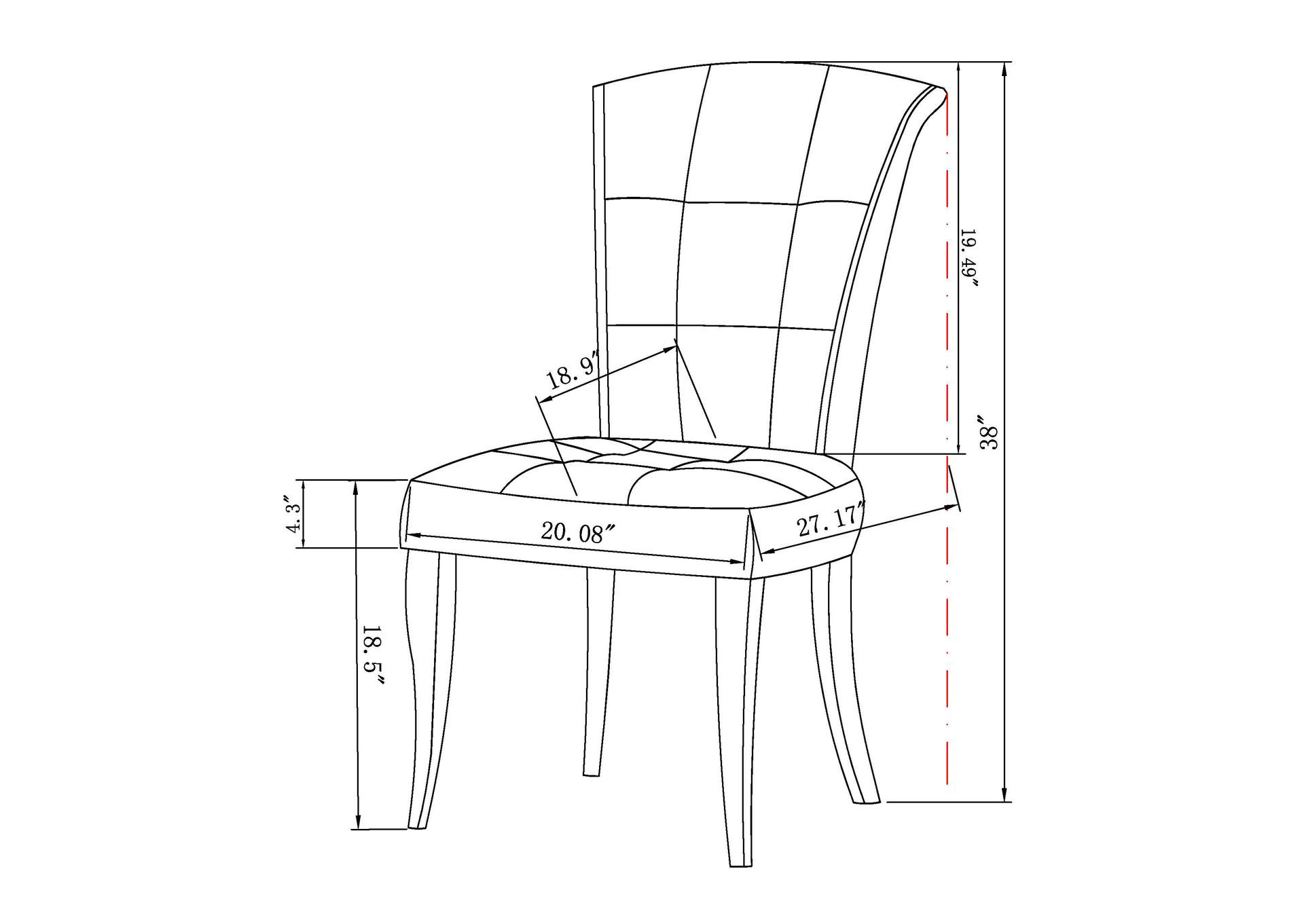 Contemporary Tufted Side Chair image 10