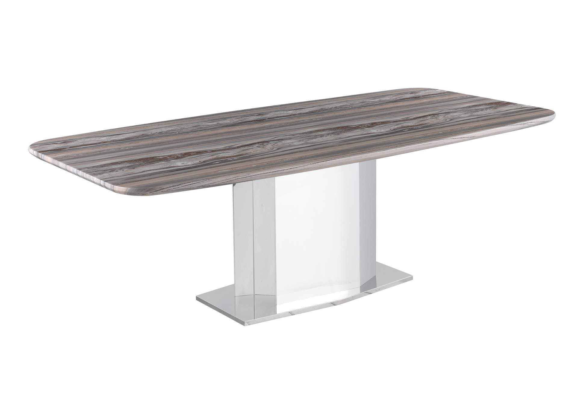 Contemporary Dining Set With Marble Top Table & 4 Chairs image 4