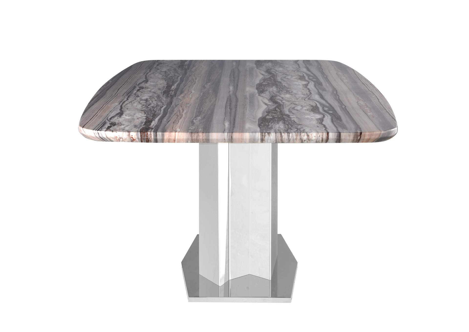 Contemporary Dining Set With Marble Top Table & 4 Chairs image 6