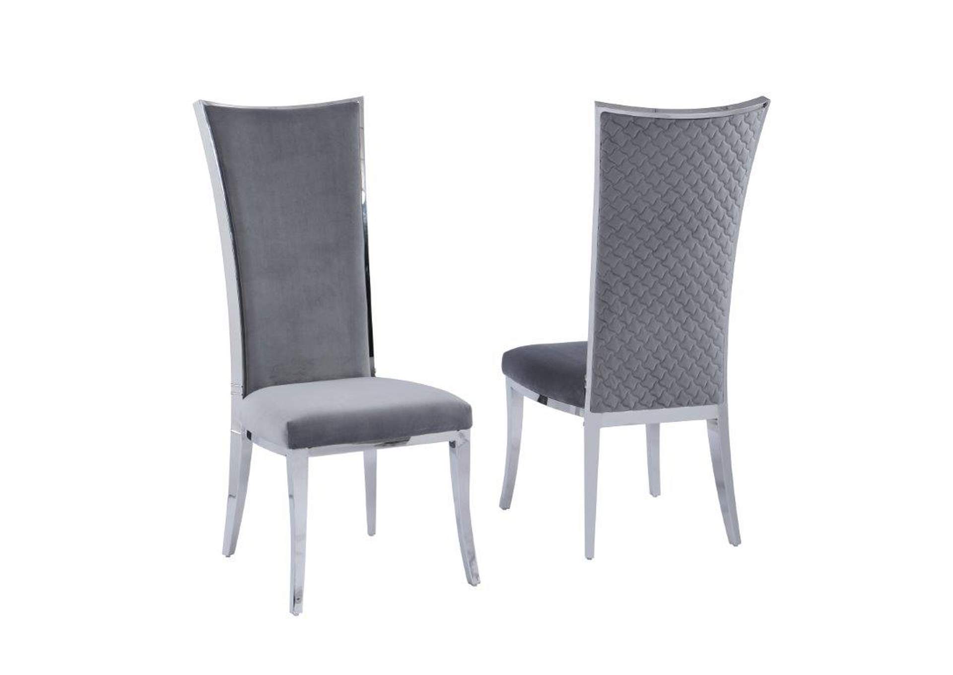 High Back Upholstered Chair With Stainless Steel Frame image 9