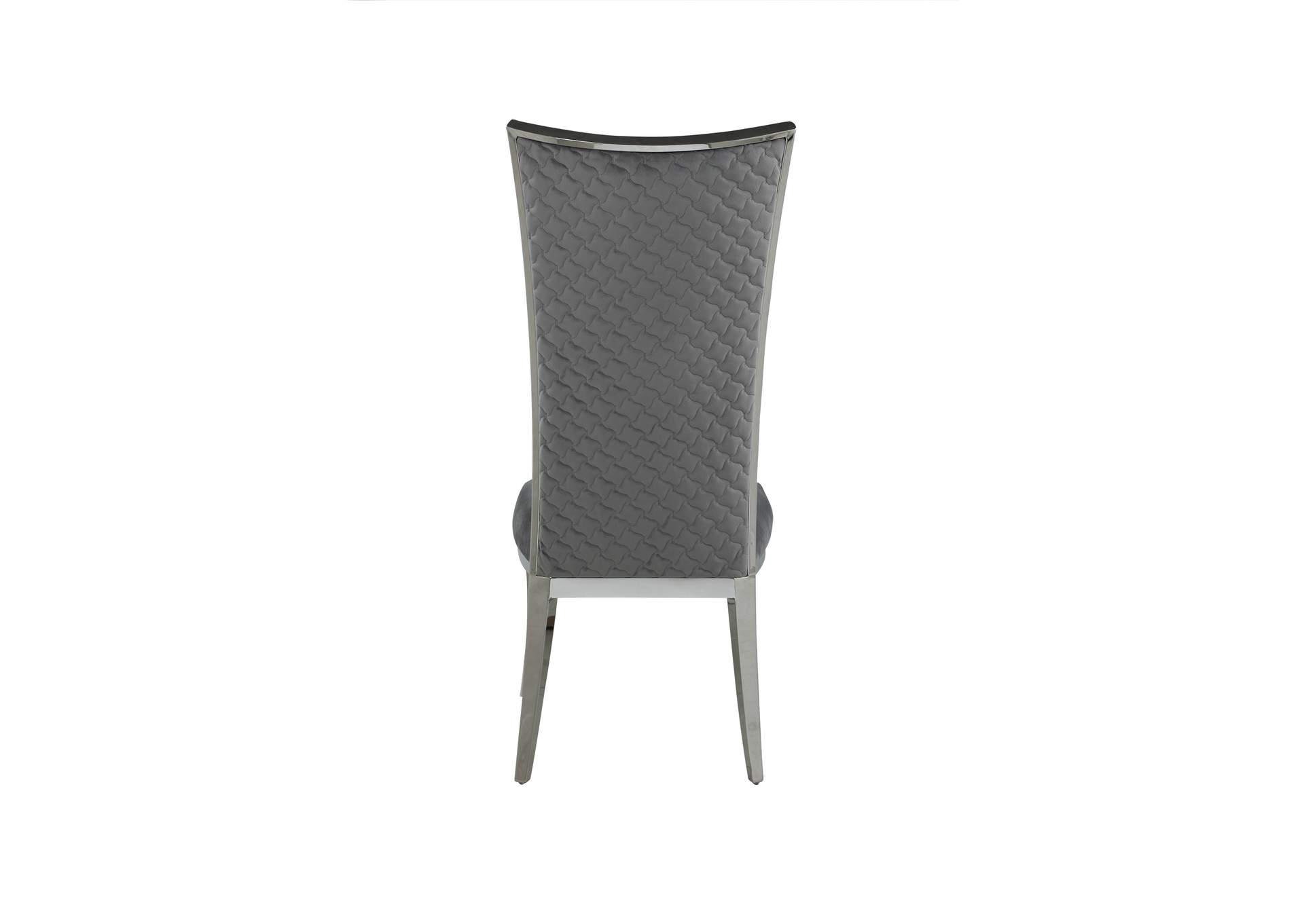High Back Upholstered Chair With Stainless Steel Frame image 5