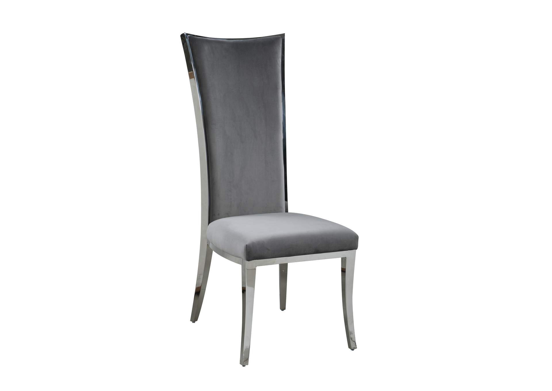 High Back Upholstered Chair With Stainless Steel Frame image 7