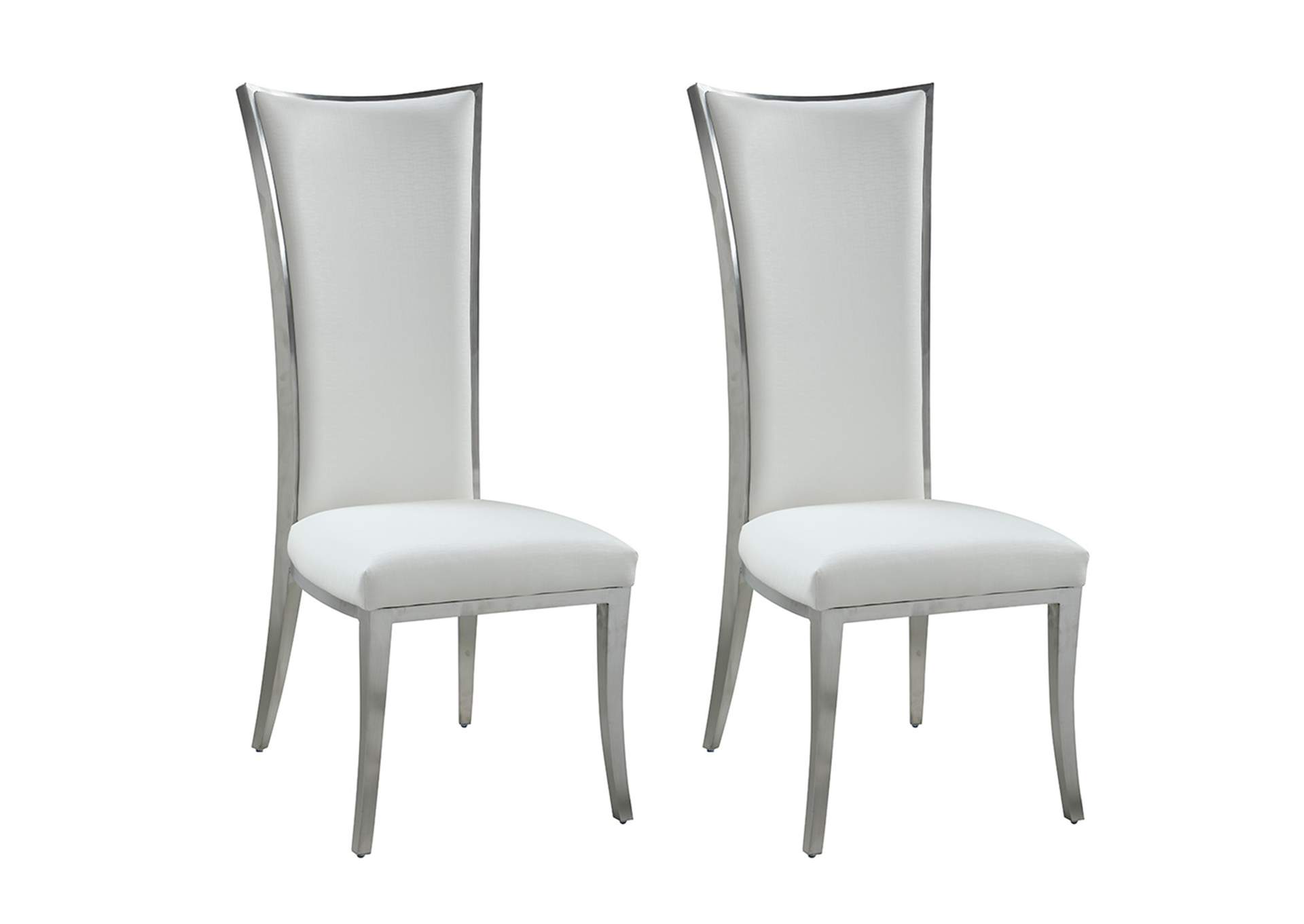 High Back Upholstered Chair With Stainless Steel Frame image 10