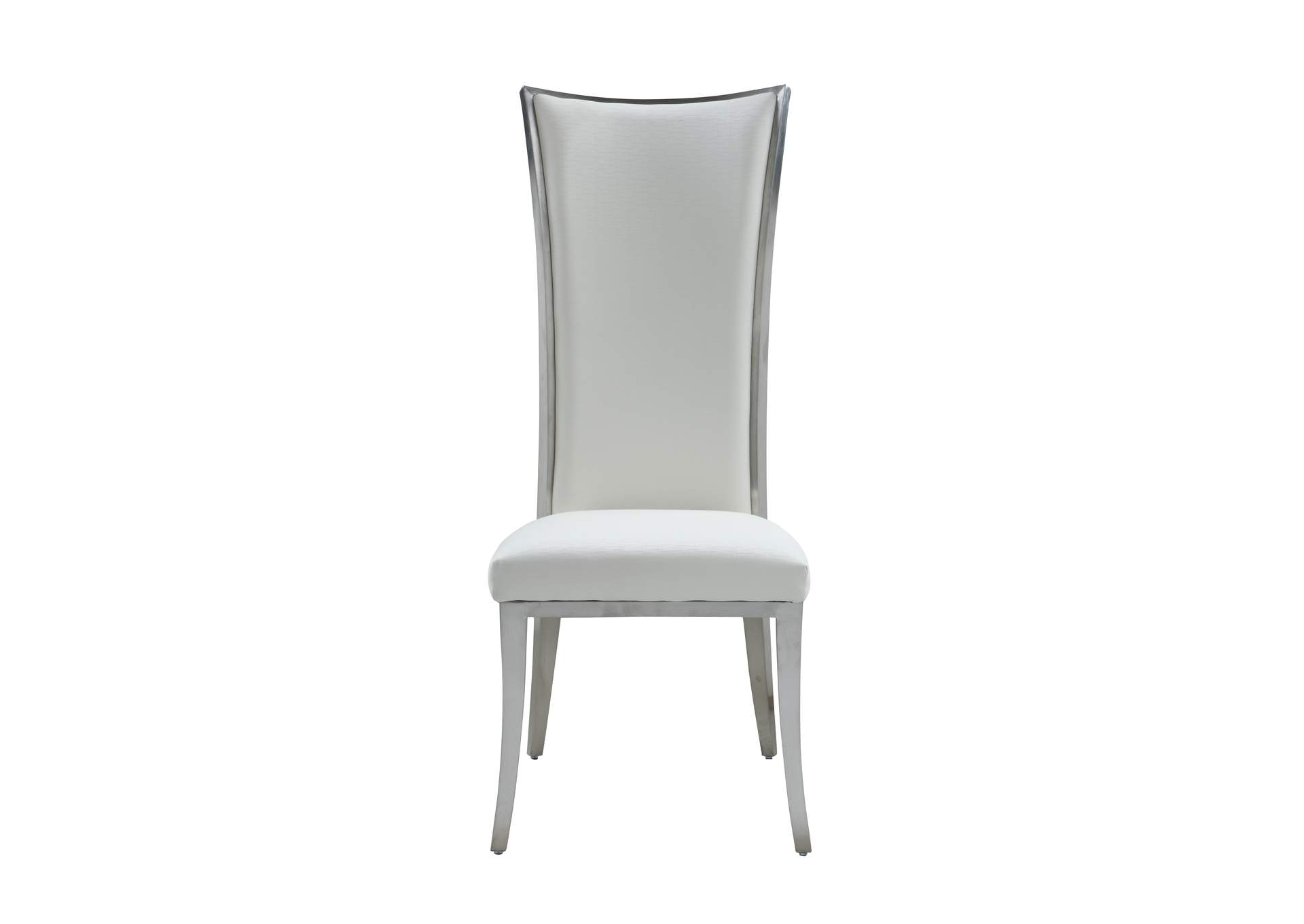 High Back Upholstered Chair With Stainless Steel Frame image 6