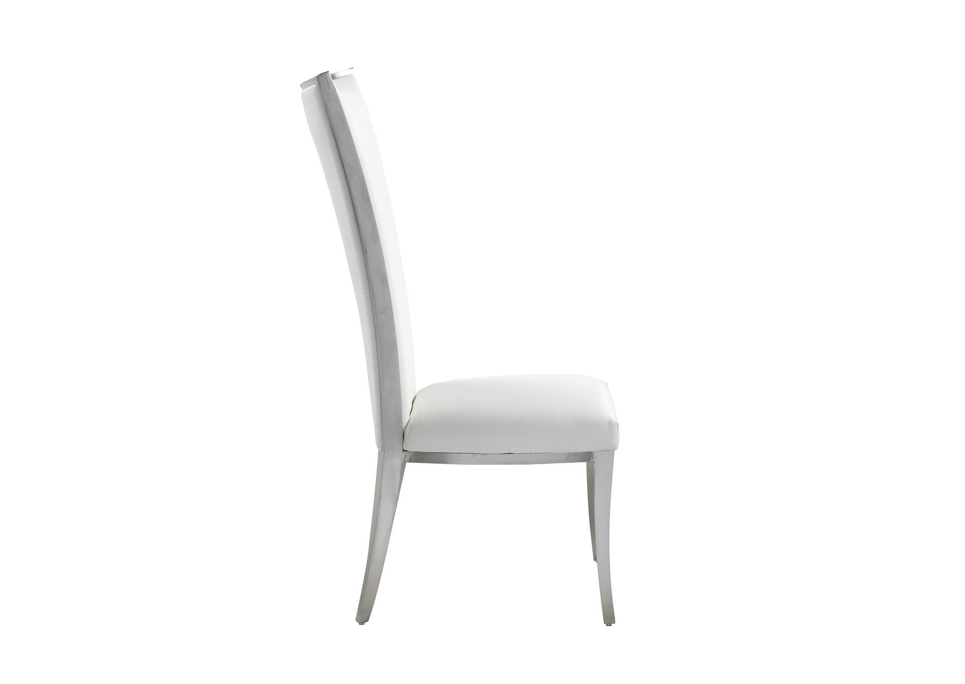 High Back Upholstered Chair With Stainless Steel Frame image 8