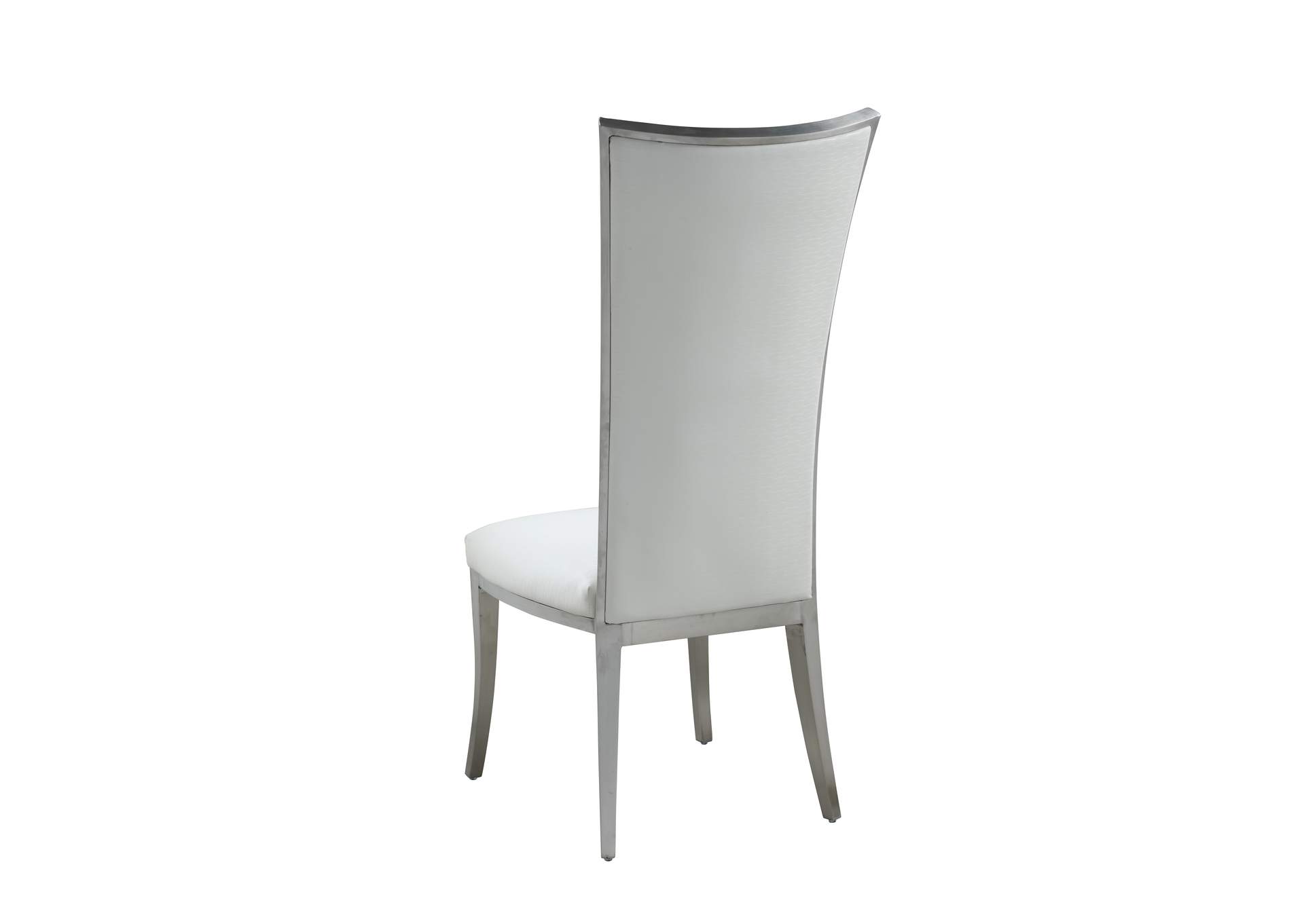High Back Upholstered Chair With Stainless Steel Frame image 4