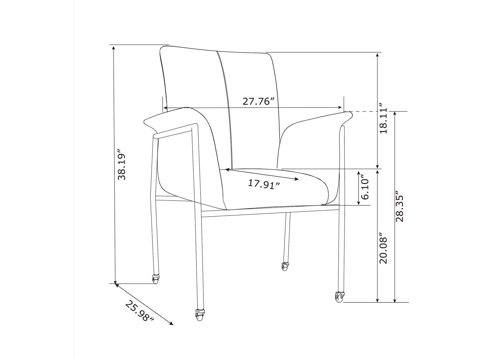 Contemporary Arm Chair With Casters image 9