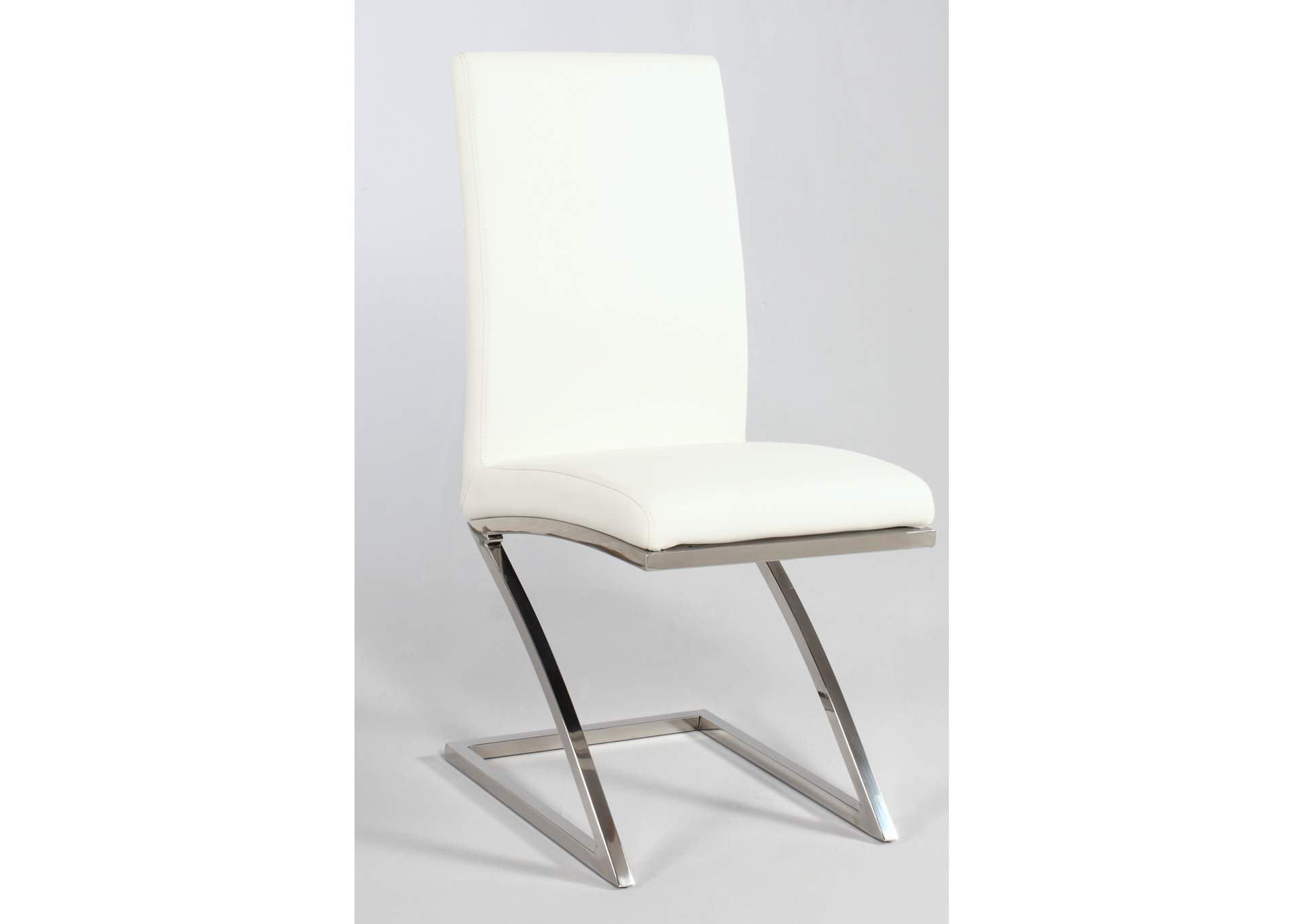 Modern Dining Set With Starphire Glass Table & White Upholstered Chairs image 8
