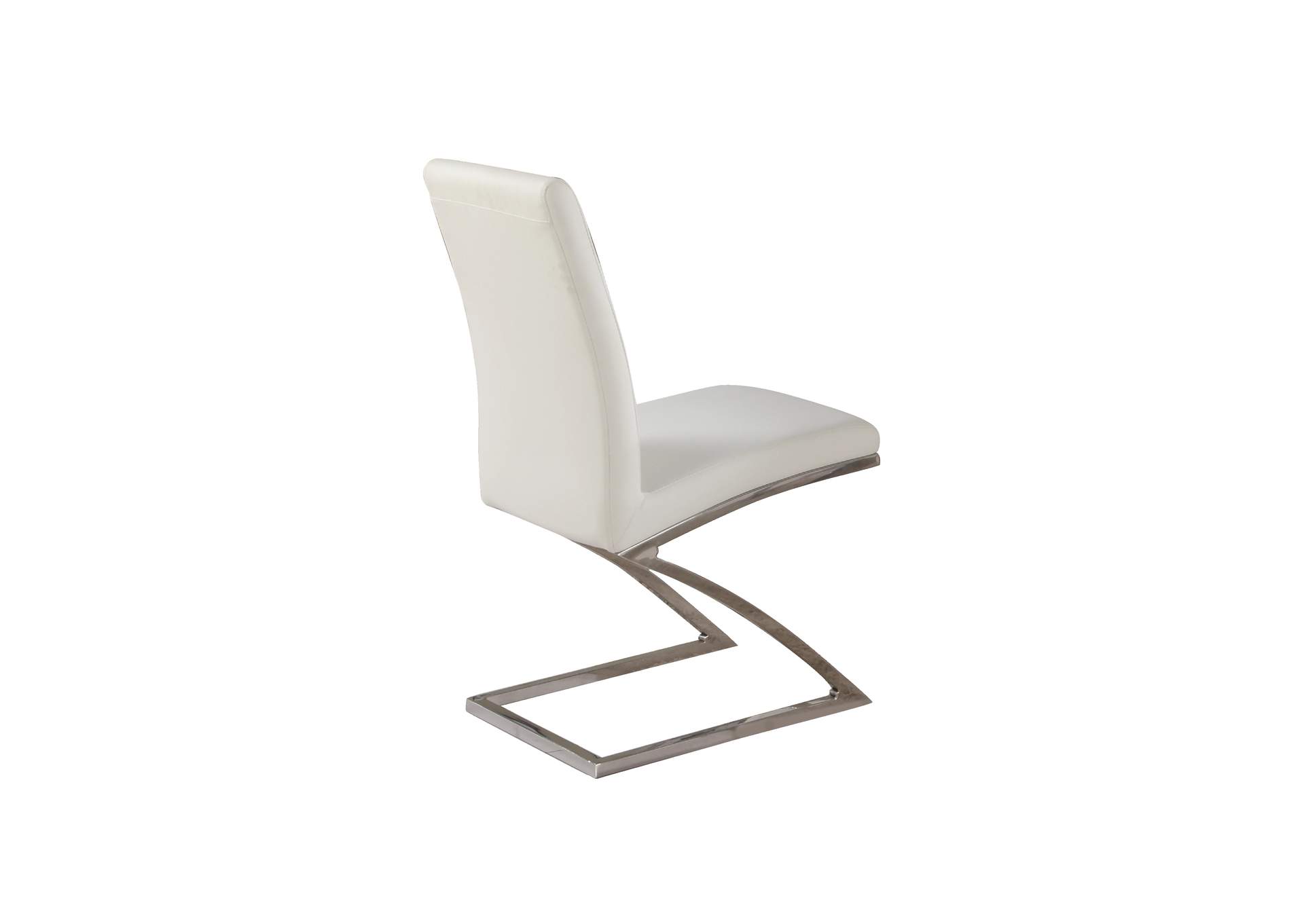 Modern Dining Set With Starphire Glass Table & White Upholstered Chairs image 7