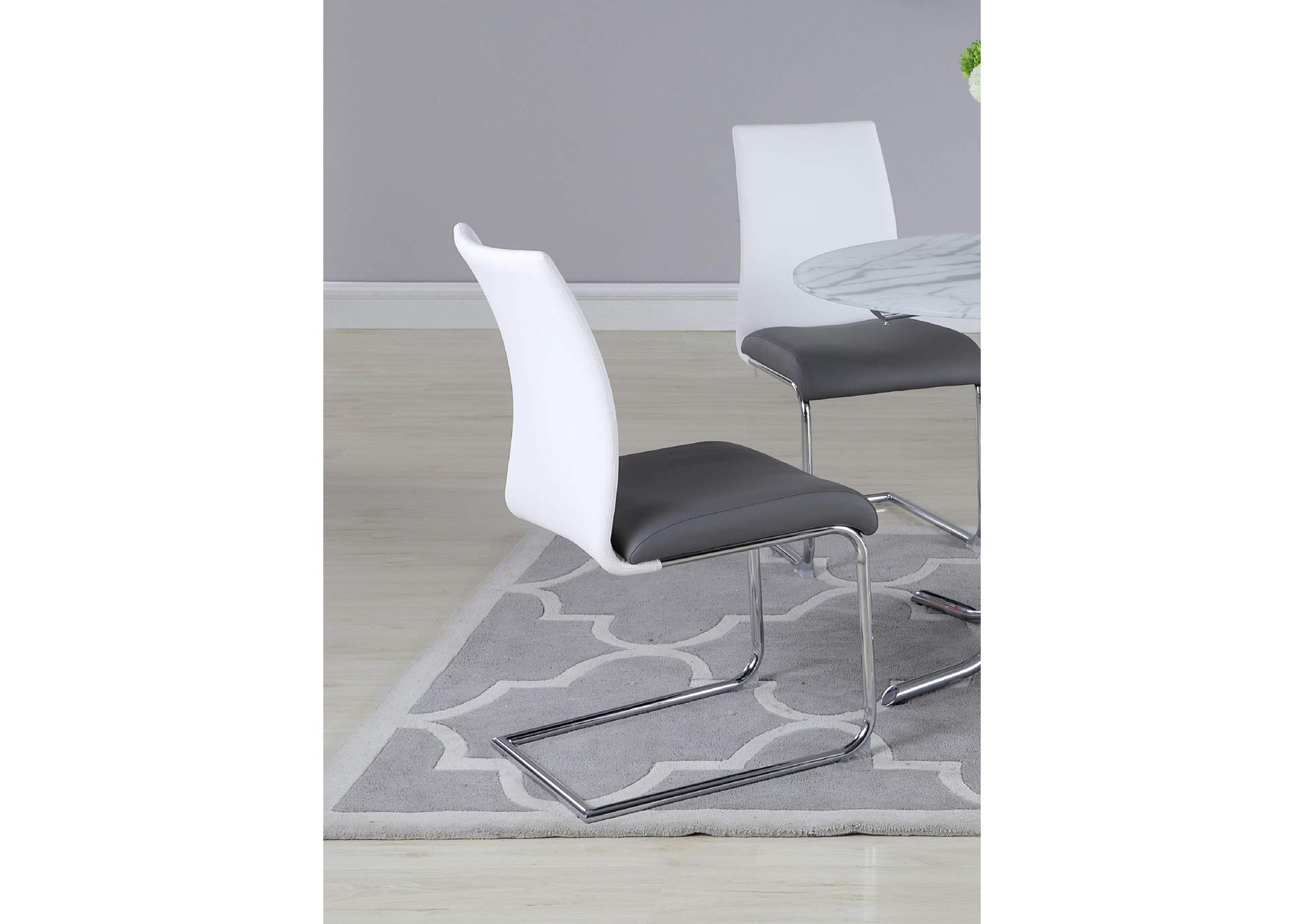 Modern 2-Tone Contour Back Cantilever Side Chair image 5
