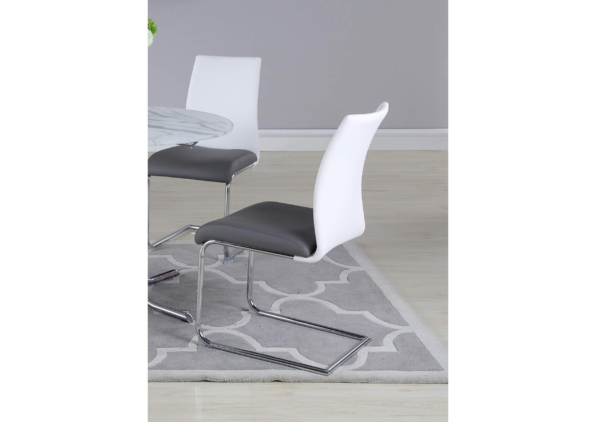 Modern 2-Tone Contour Back Cantilever Side Chair image 6