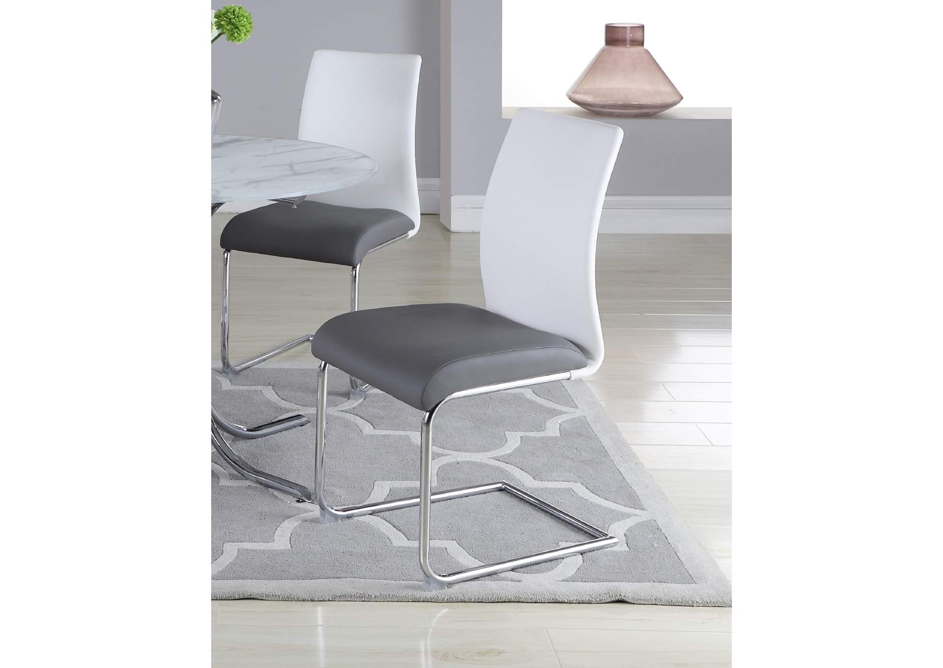 Modern 2-Tone Contour Back Cantilever Side Chair image 7