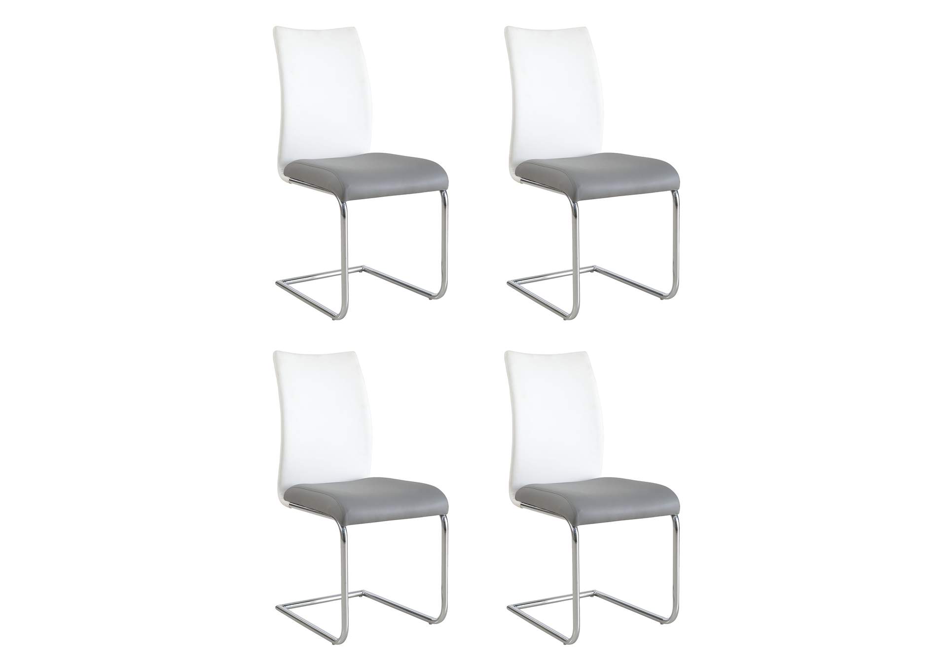 Modern 2-Tone Contour Back Cantilever Side Chair image 8