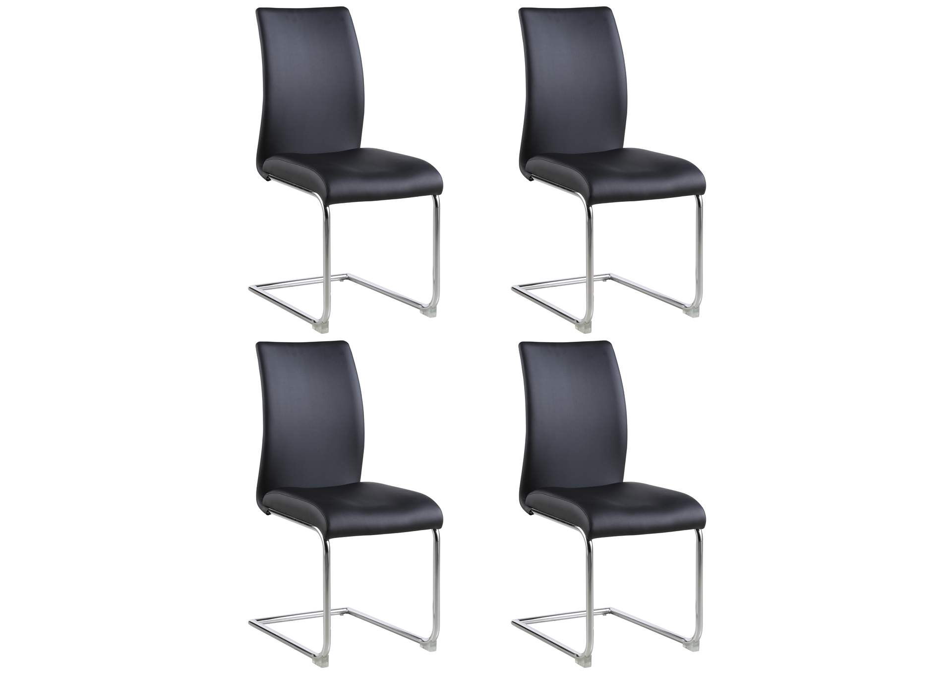 Dining Set With Glass Top Table & 4 Cantilever Chairs image 13