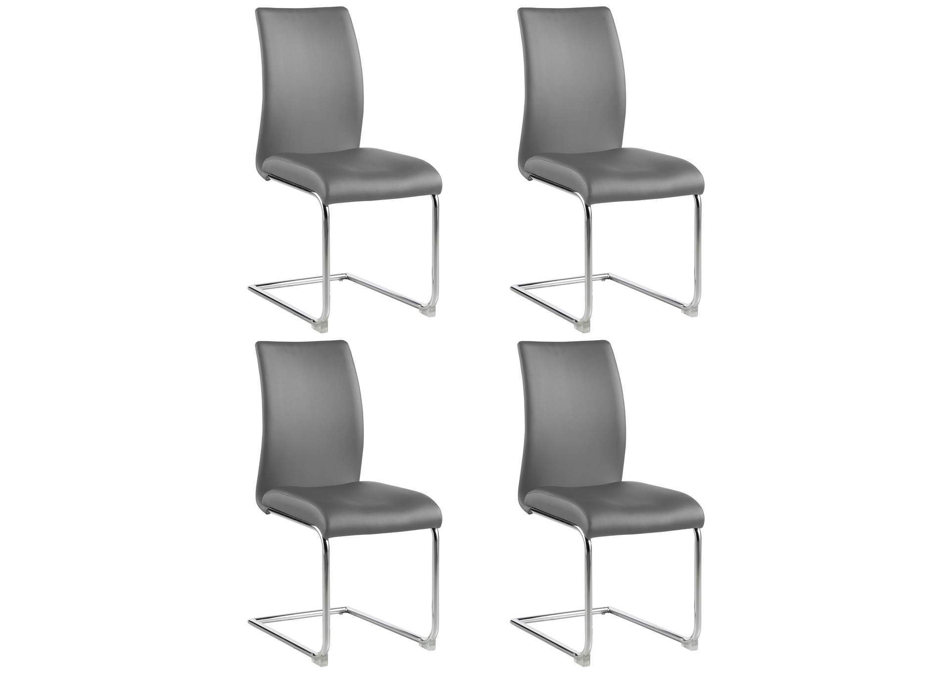 Dining Set With Contemporary Glass Table & Modern Upholstered Chairs image 12