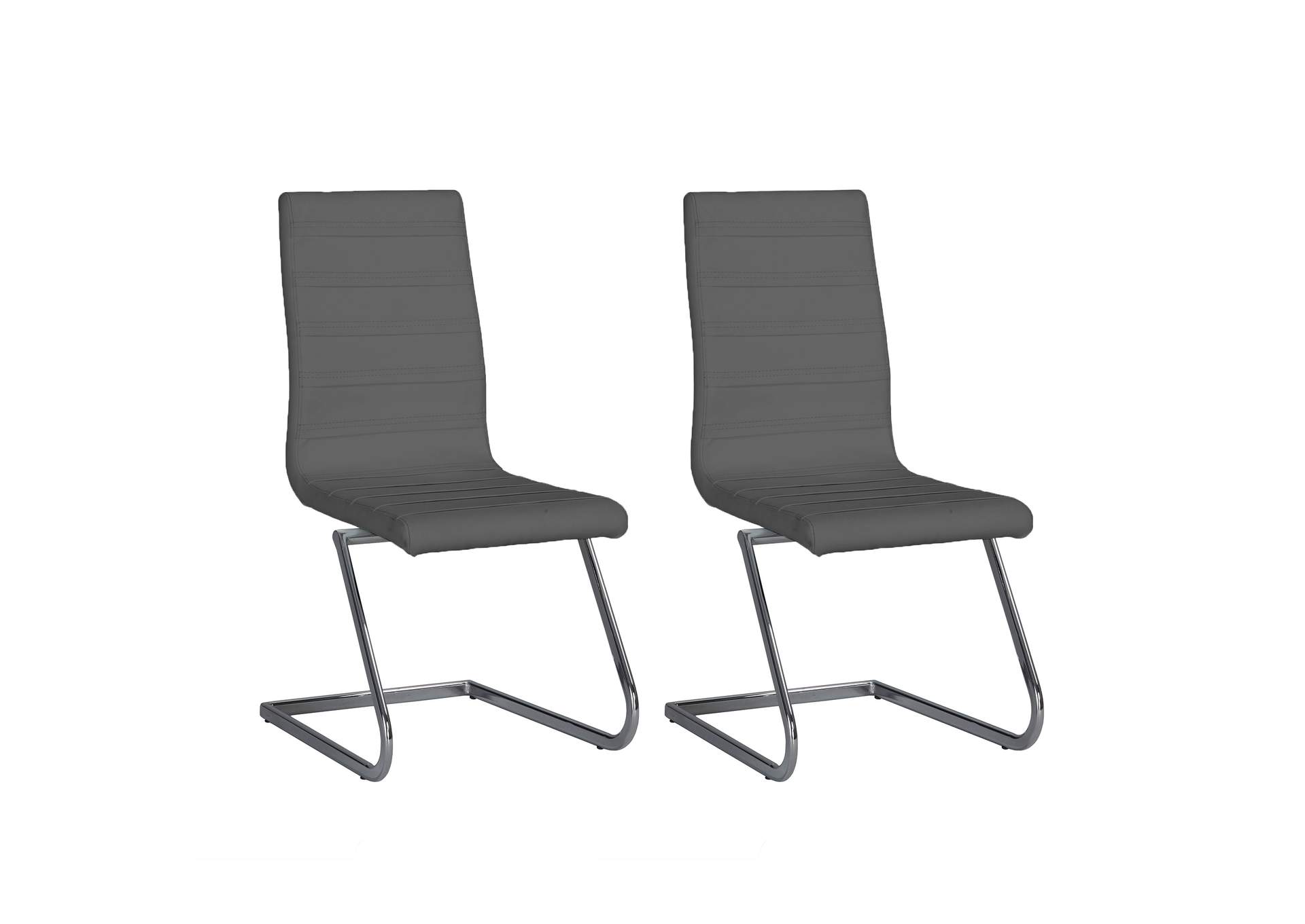 Contemporary Cantilever Side Chair With Double Stitching image 5
