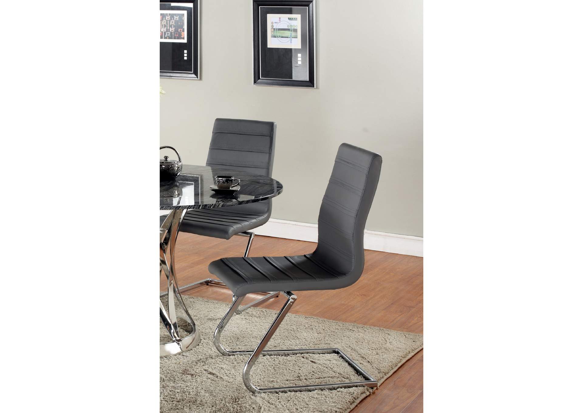 Contemporary Cantilever Side Chair With Double Stitching image 6
