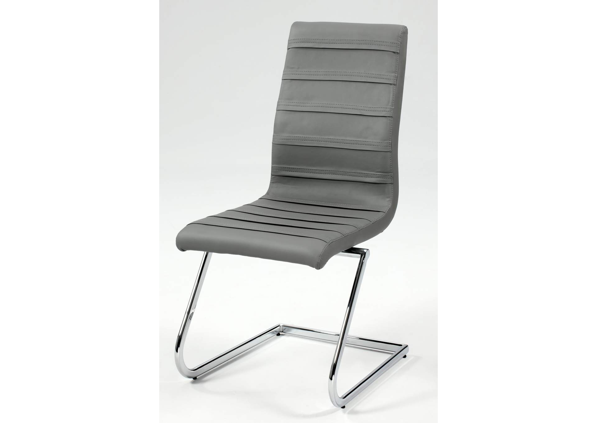 Contemporary Cantilever Side Chair With Double Stitching image 7