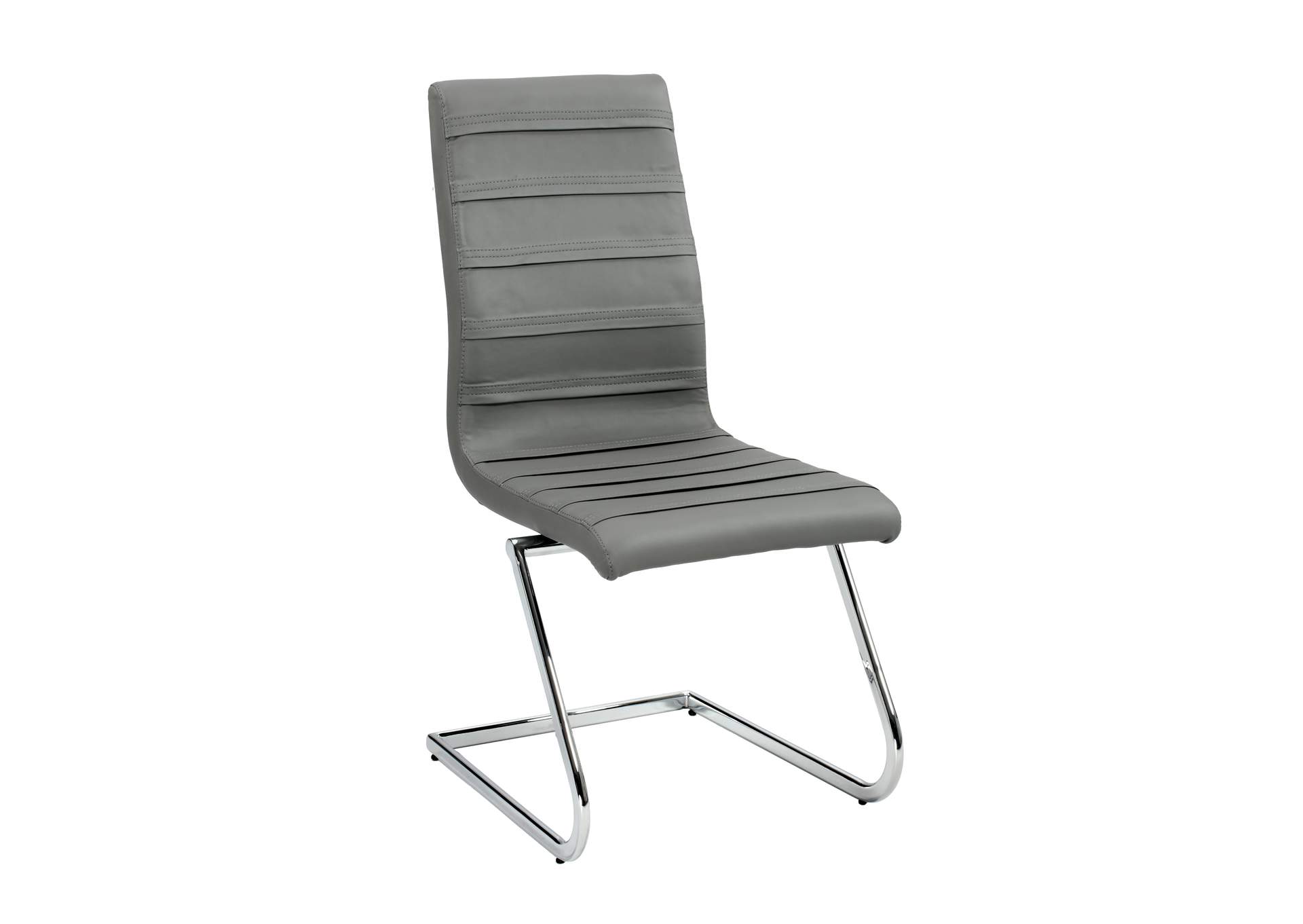 Contemporary Cantilever Side Chair With Double Stitching image 3