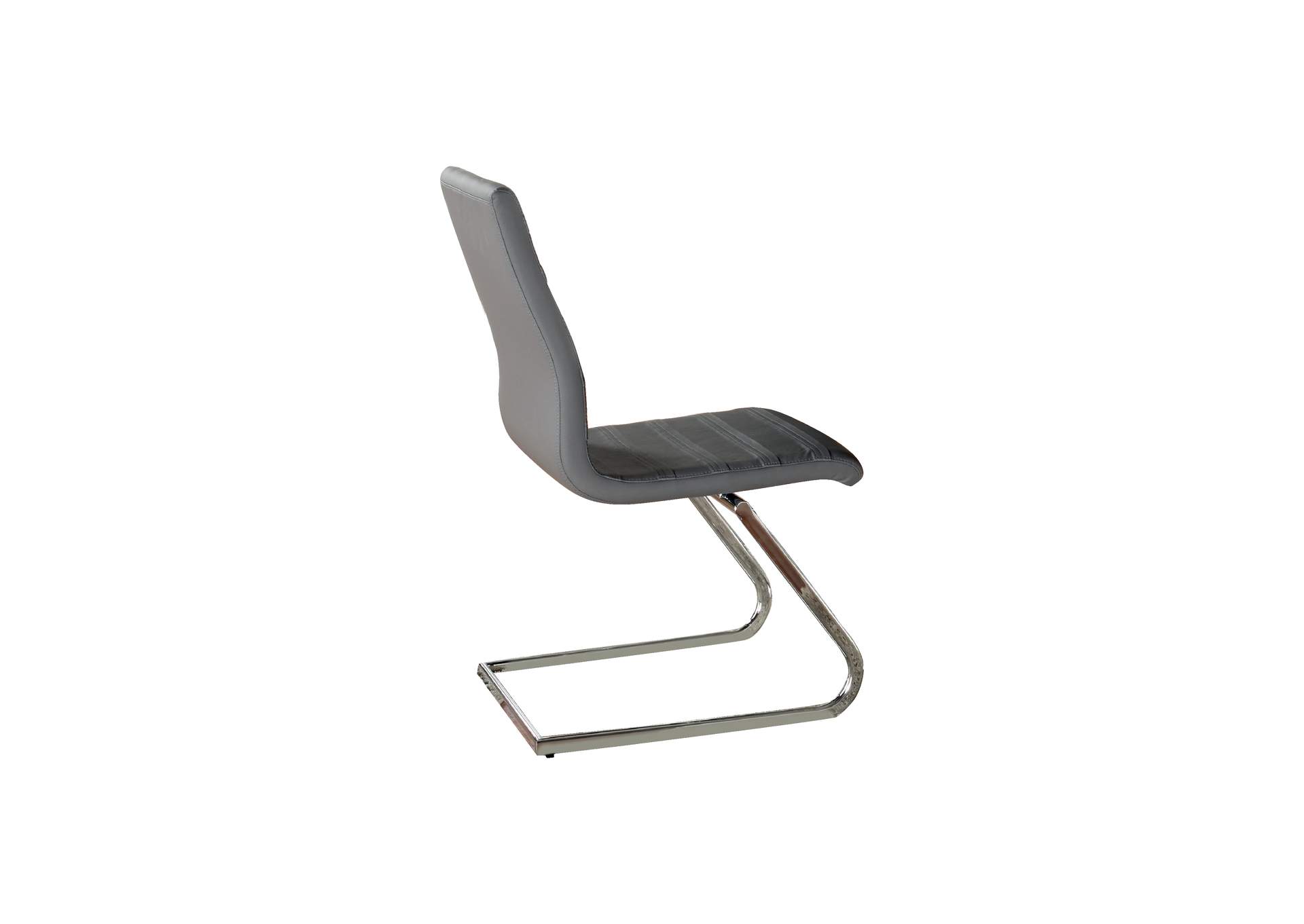 Contemporary Cantilever Side Chair With Double Stitching image 4