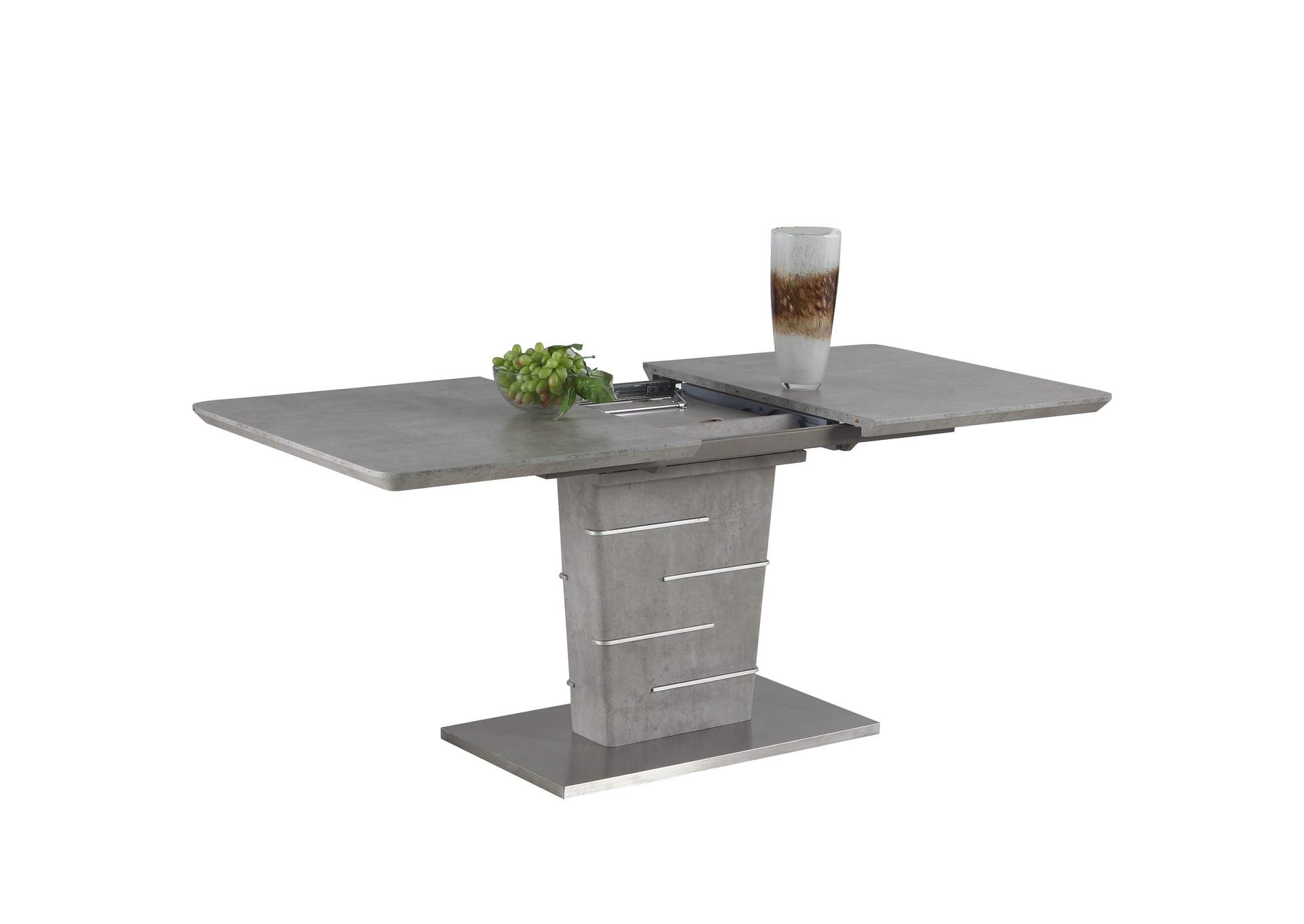Concrete Veneer Top Dining Table With Butterfly Extension image 5