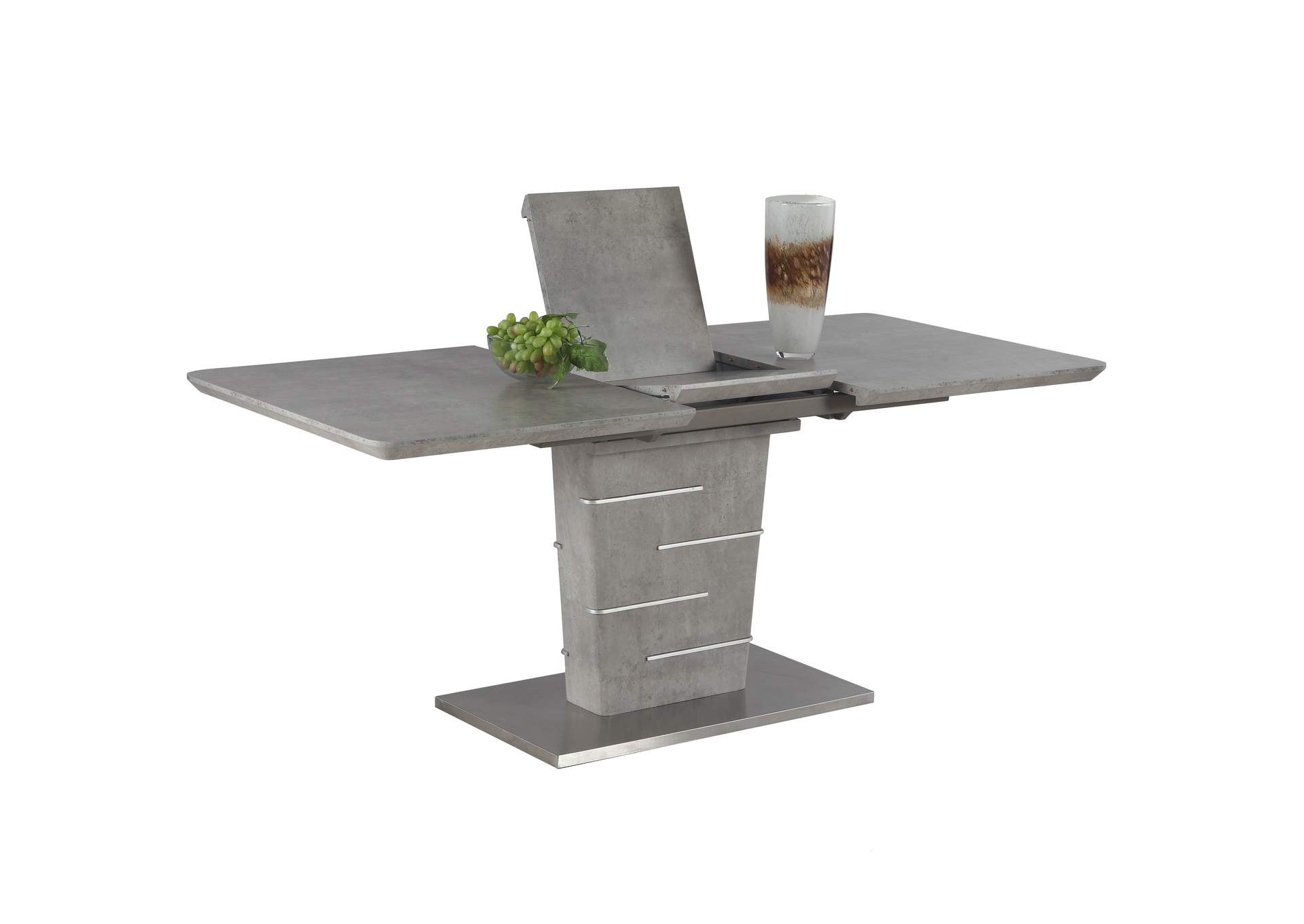 Concrete Veneer Top Dining Table With Butterfly Extension image 6